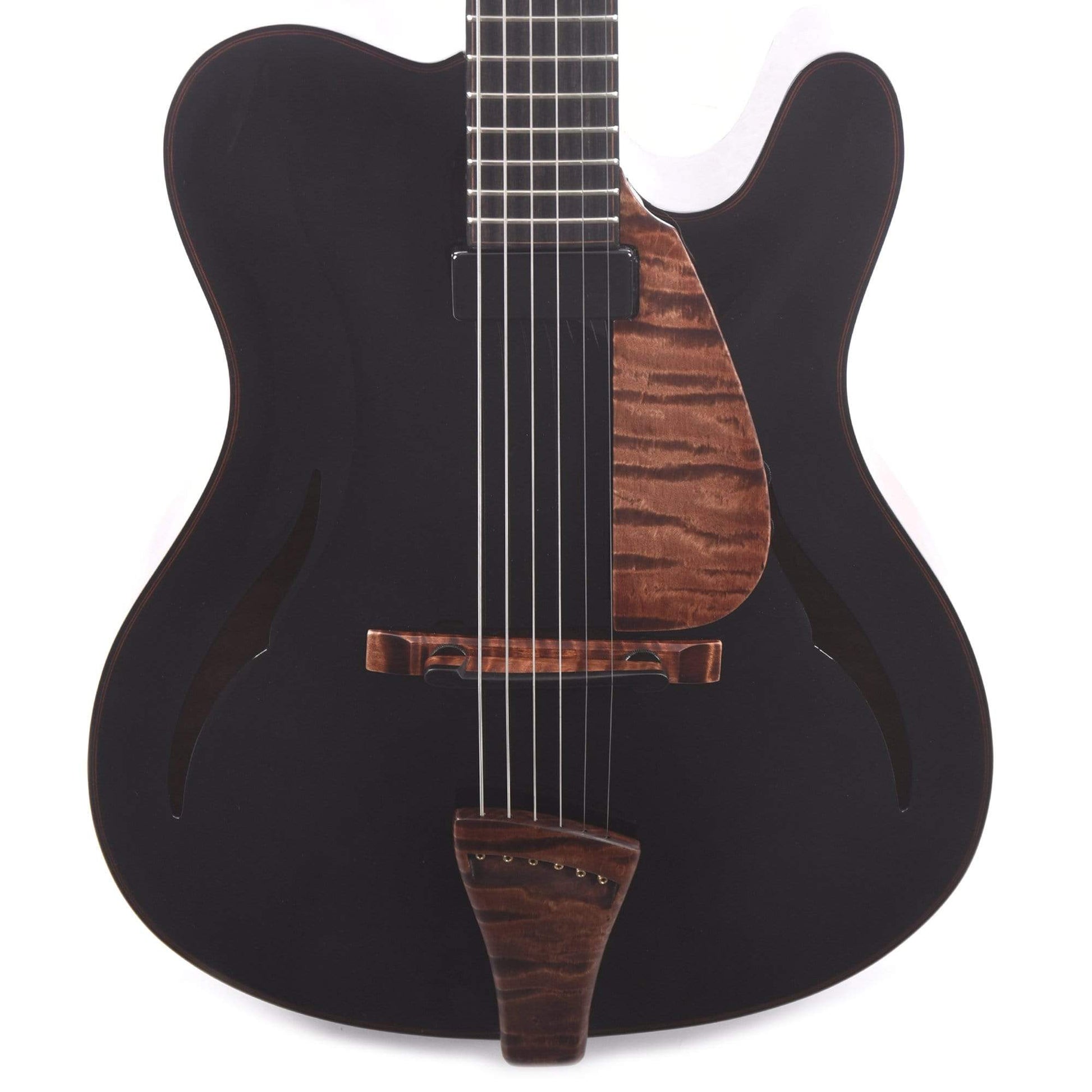 Tim Bram Tribute Archtop Ebony Curly Maple/European Spruce w/Kent Armstrong Humbucker Electric Guitars / Archtop