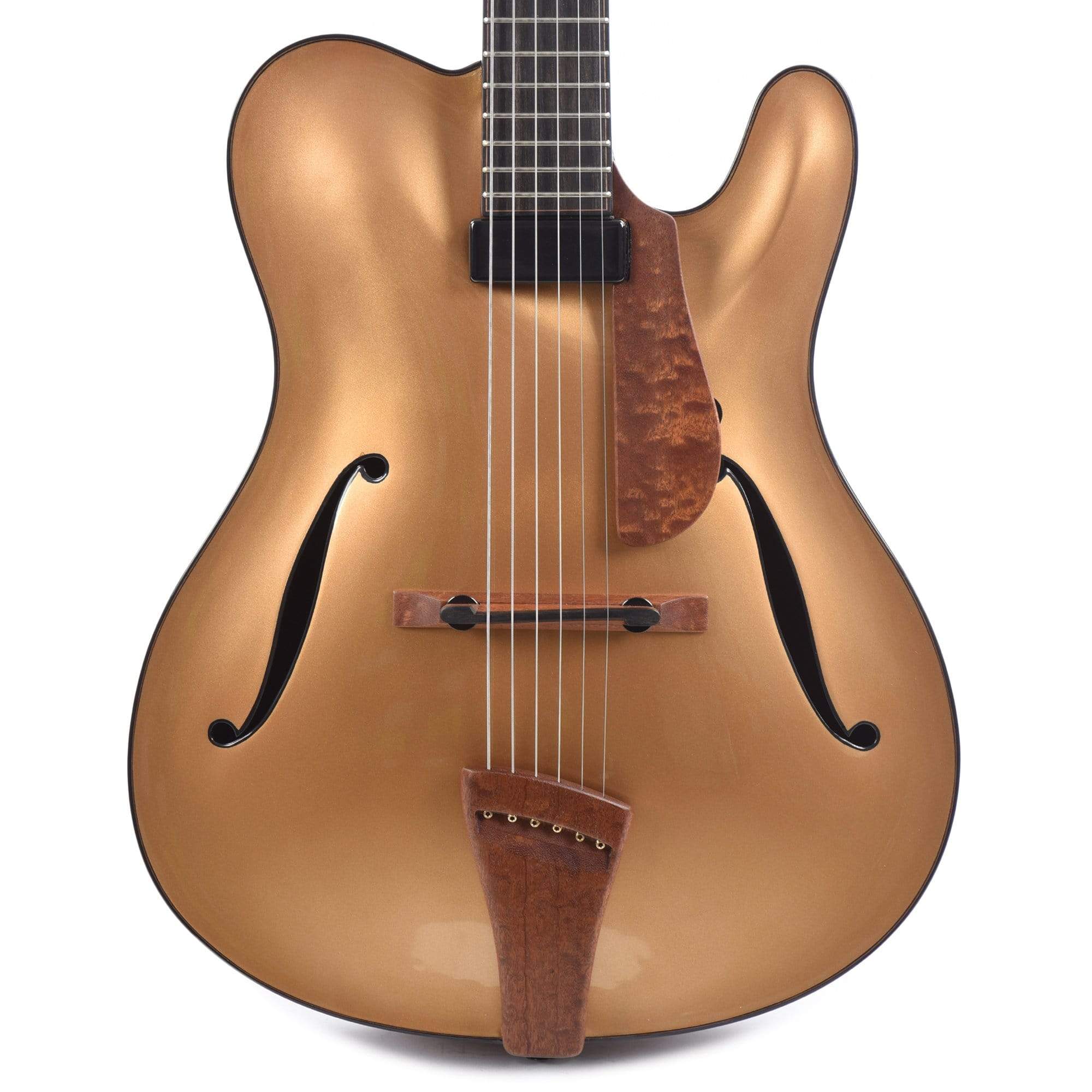 Tim Bram ThinLine Tribute Gold Top European Spruce/Figured Sapele w/Kent Armstrong Mini PAF Electric Guitars / Hollow Body