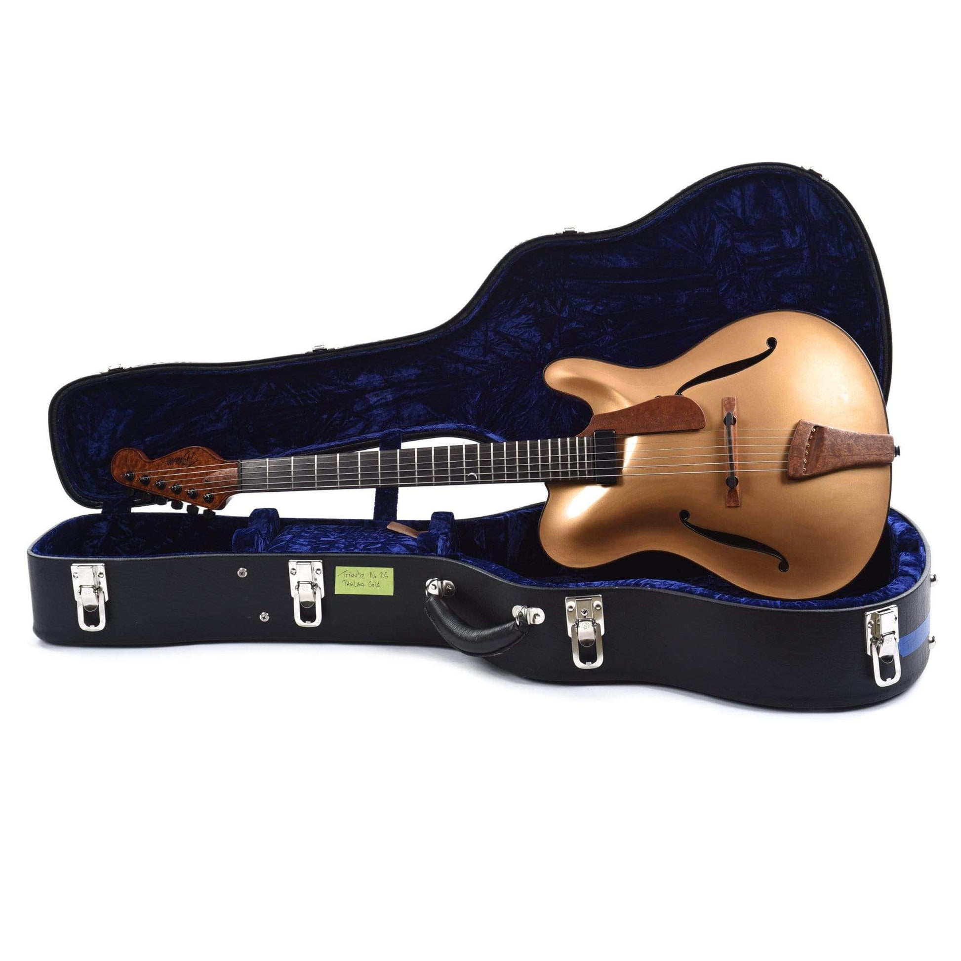 Tim Bram ThinLine Tribute Gold Top European Spruce/Figured Sapele w/Kent Armstrong Mini PAF Electric Guitars / Hollow Body