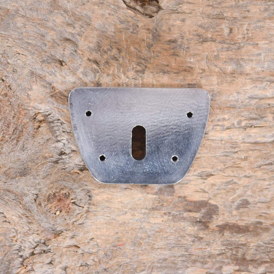 Towner V Block Polished Aluminum w/Hinge Plate Adapter Parts / Guitar Parts / Tailpieces