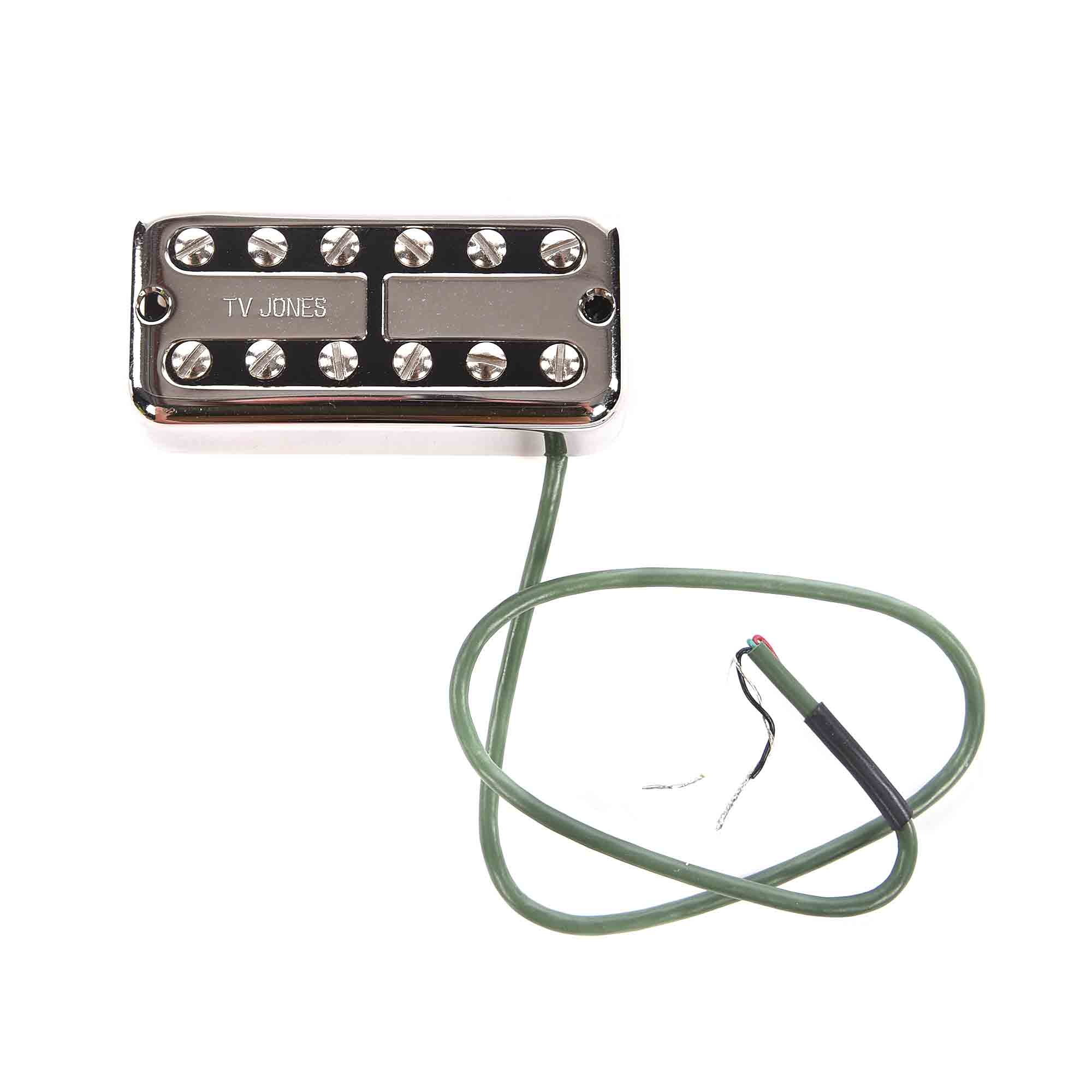 TV Jones PowerTron Guitar Neck Pickup, Chrome, Universal Mount TV Jones Power\u0027Tron Pickup - StewMac
