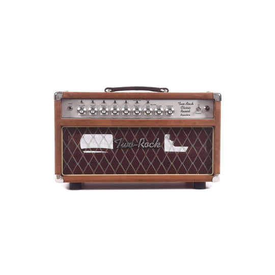 Two Rock Classic Reverb Signature 50w Head Tobacco Suede w/Brown Diamond Grill Cloth & Silver Faceplate/Knobs Amps / Guitar Heads