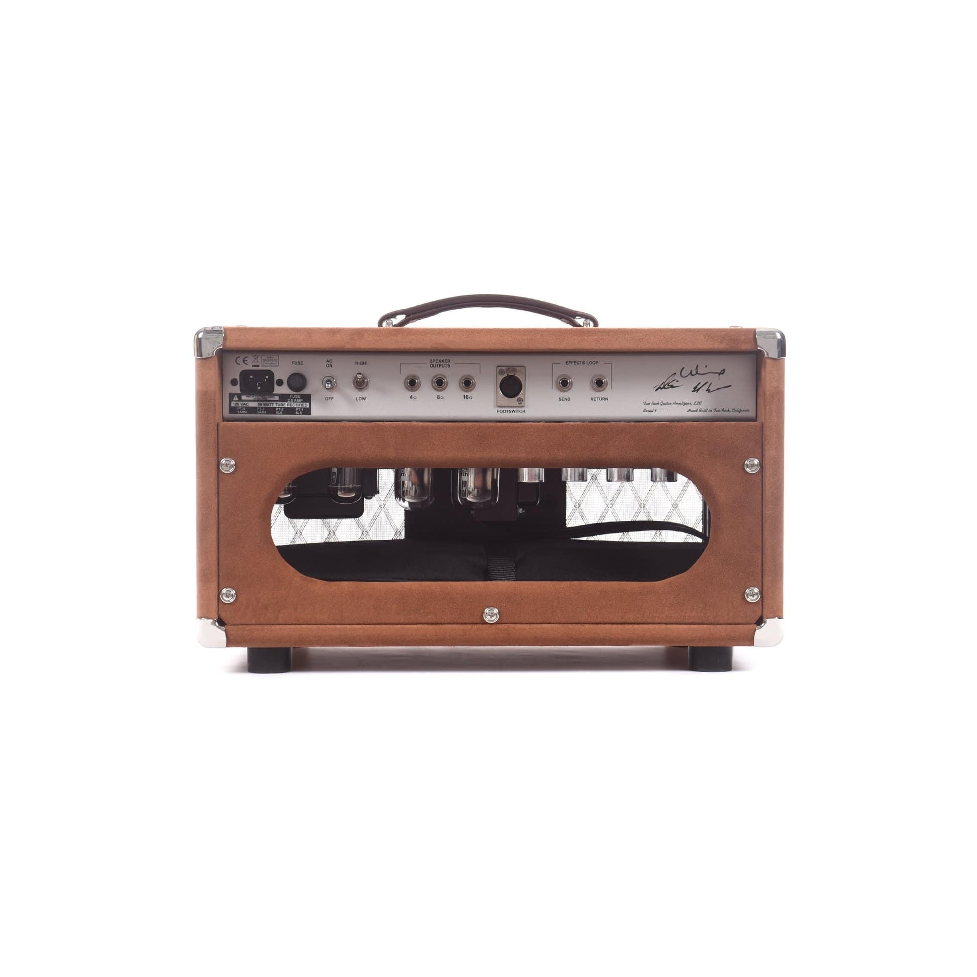Two Rock Classic Reverb Signature 50w Head Tobacco Suede w/Brown Diamond Grill Cloth & Silver Faceplate/Knobs Amps / Guitar Heads