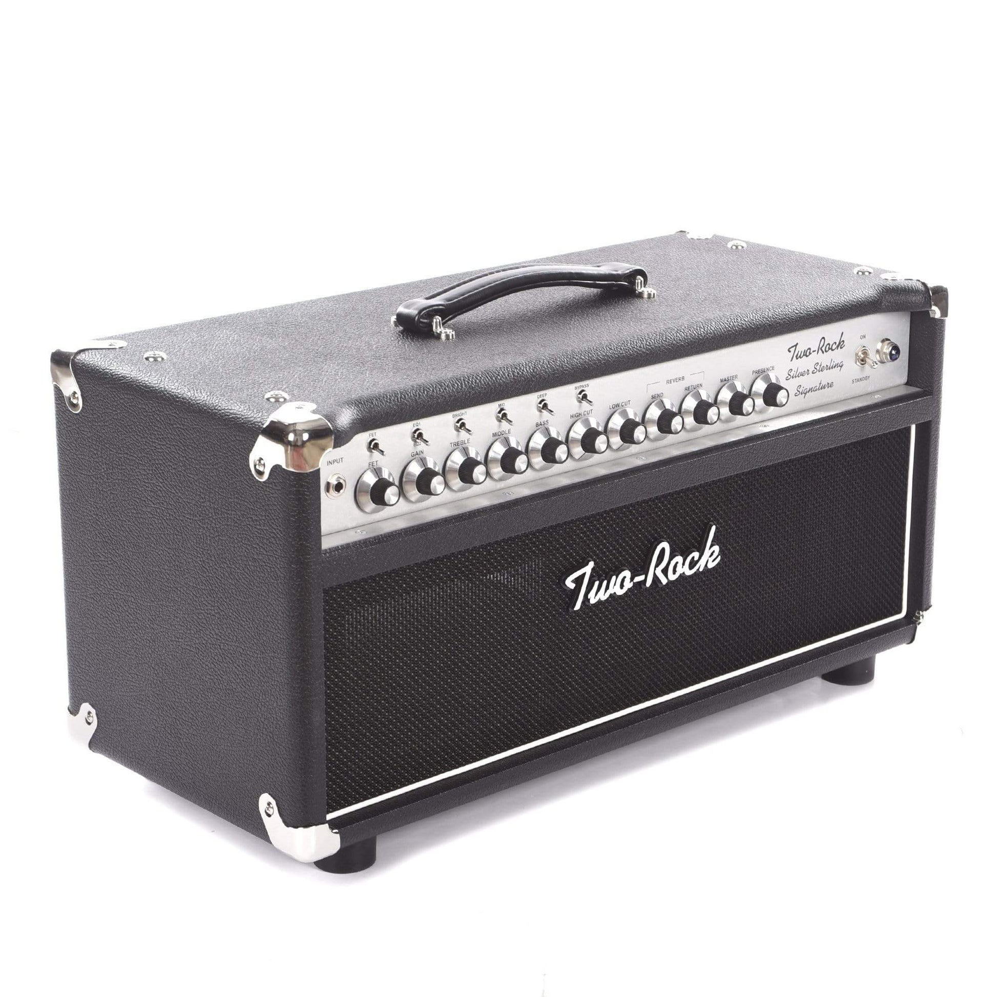 Two Rock Silver Sterling Signature 100W Head Silver Anodize Chasis w/Black Tolex & Silver Knobs Amps / Guitar Heads