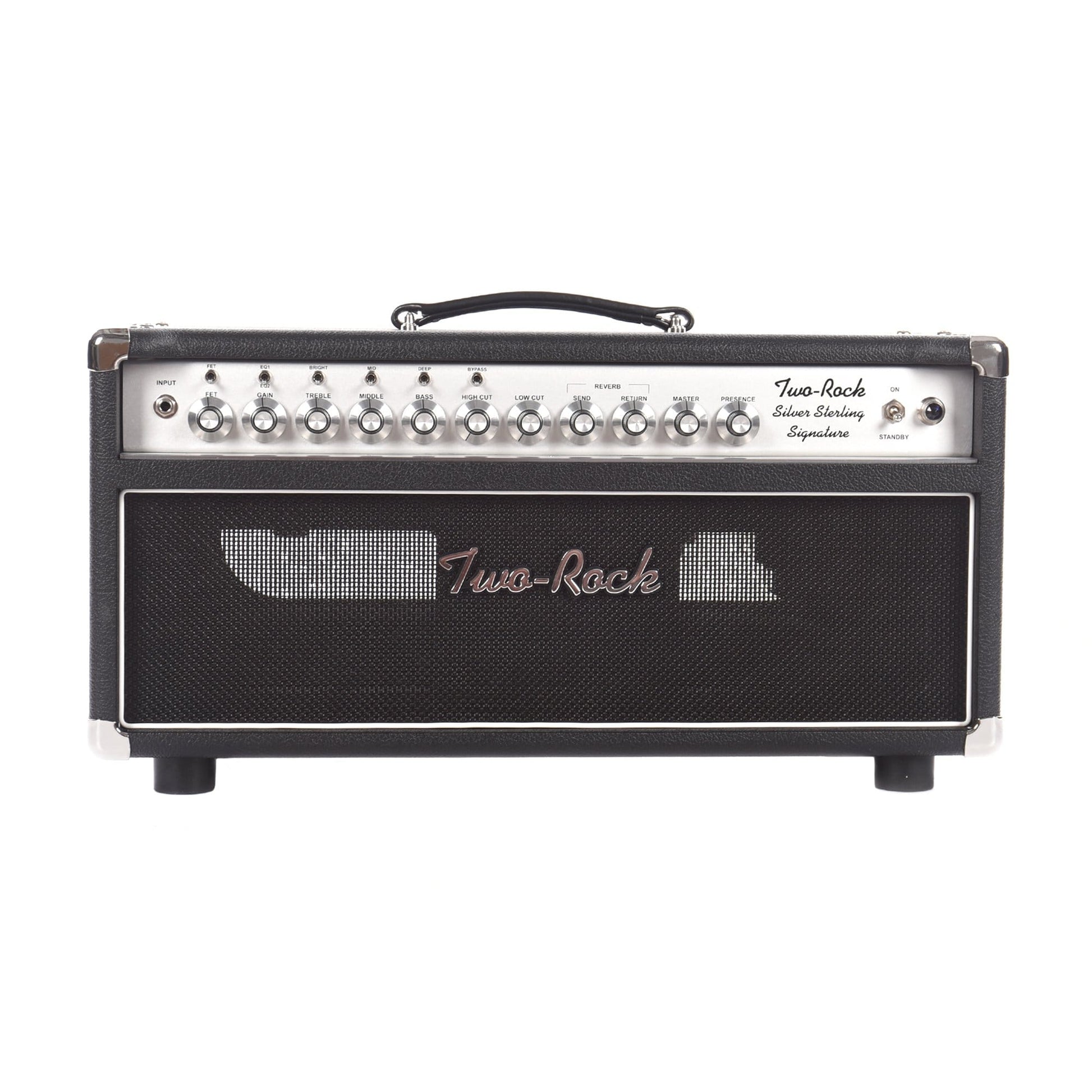 Two Rock Silver Sterling Signature 100W Head Silver Anodize Chasis w/Black Tolex & Silver Knobs Amps / Guitar Heads