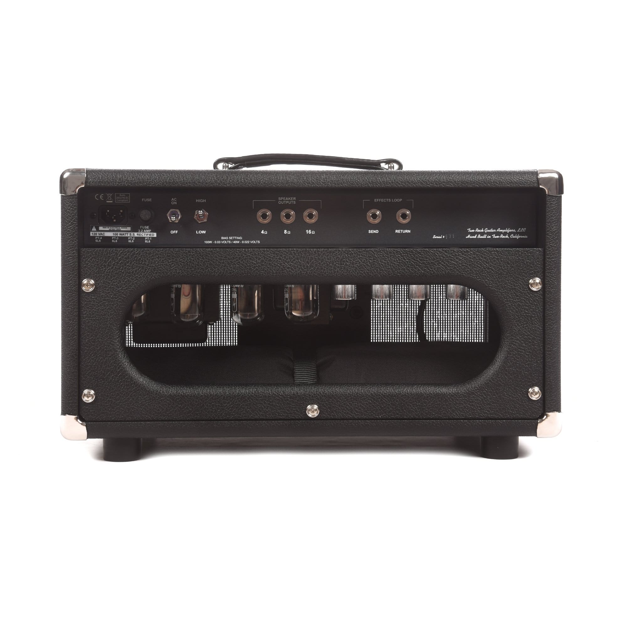 Two Rock Traditional Clean 100/50W Head w/Black Bronco Tolex & Black Matrix Grill Cloth Amps / Guitar Heads