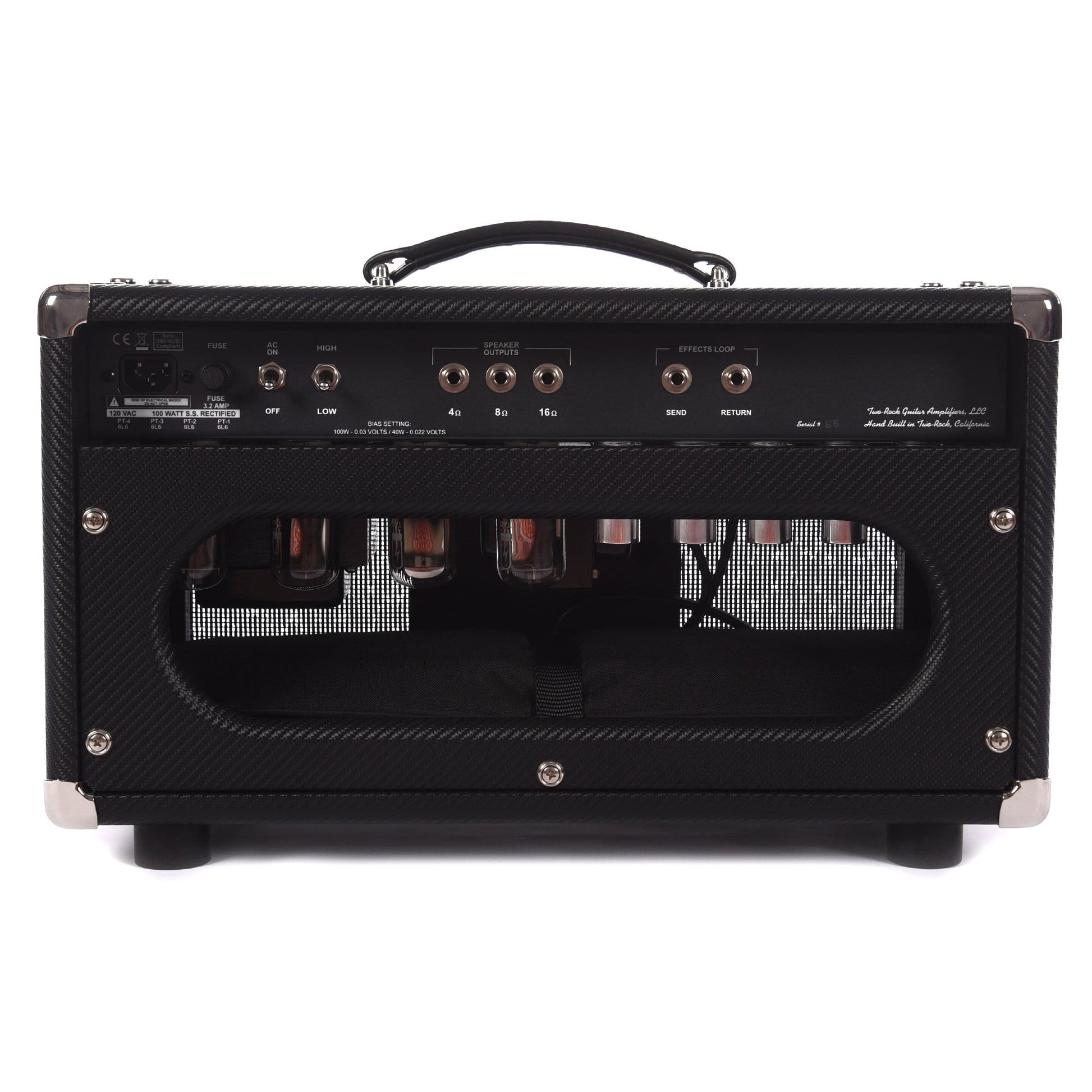 Two Rock Traditional Clean Head Black Carbon Fiber w/Black Matrix Grill Cloth Amps / Guitar Heads