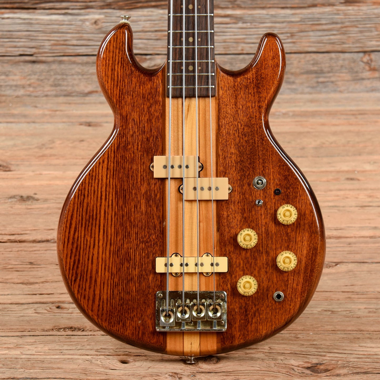 Unbranded Active 4-String Bass Natural 1970s Bass Guitars / 4-String