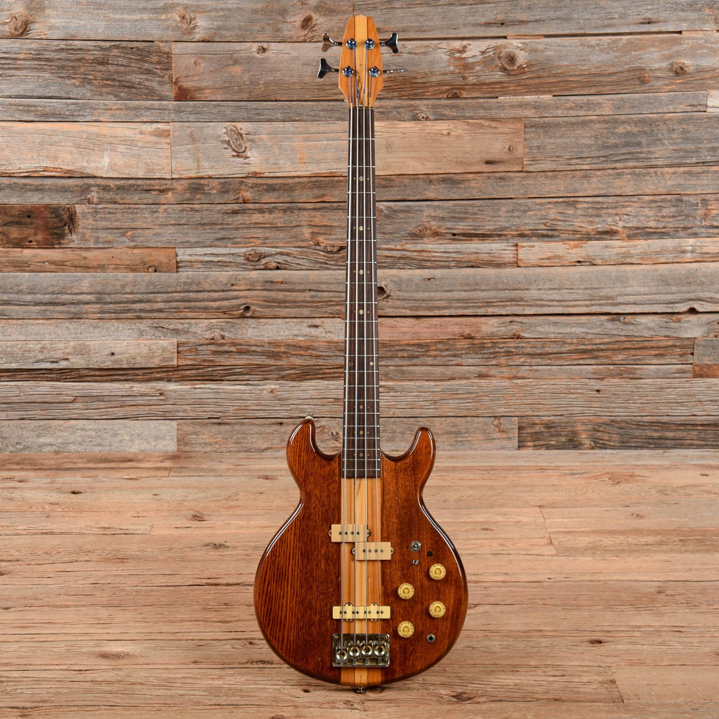 Unbranded Active 4-String Bass Natural 1970s Bass Guitars / 4-String