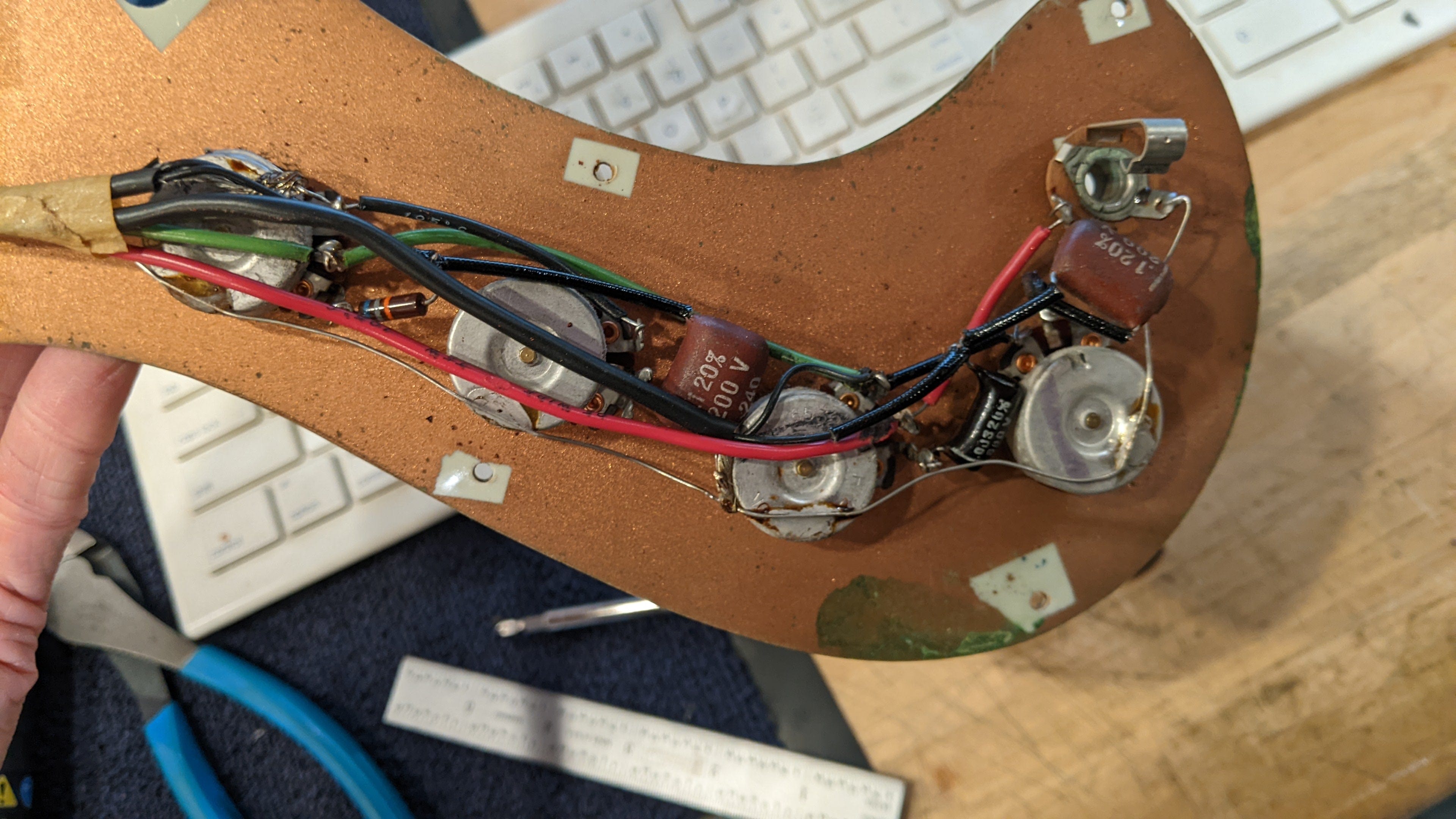 Unbranded Silhouette Red Burst 1960s Electric Guitars / Solid Body