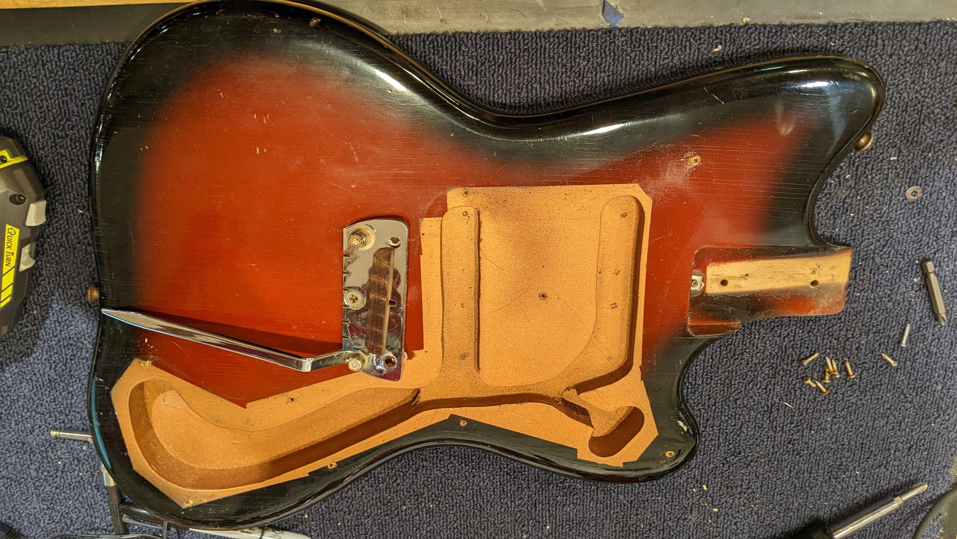 Unbranded Silhouette Red Burst 1960s Electric Guitars / Solid Body