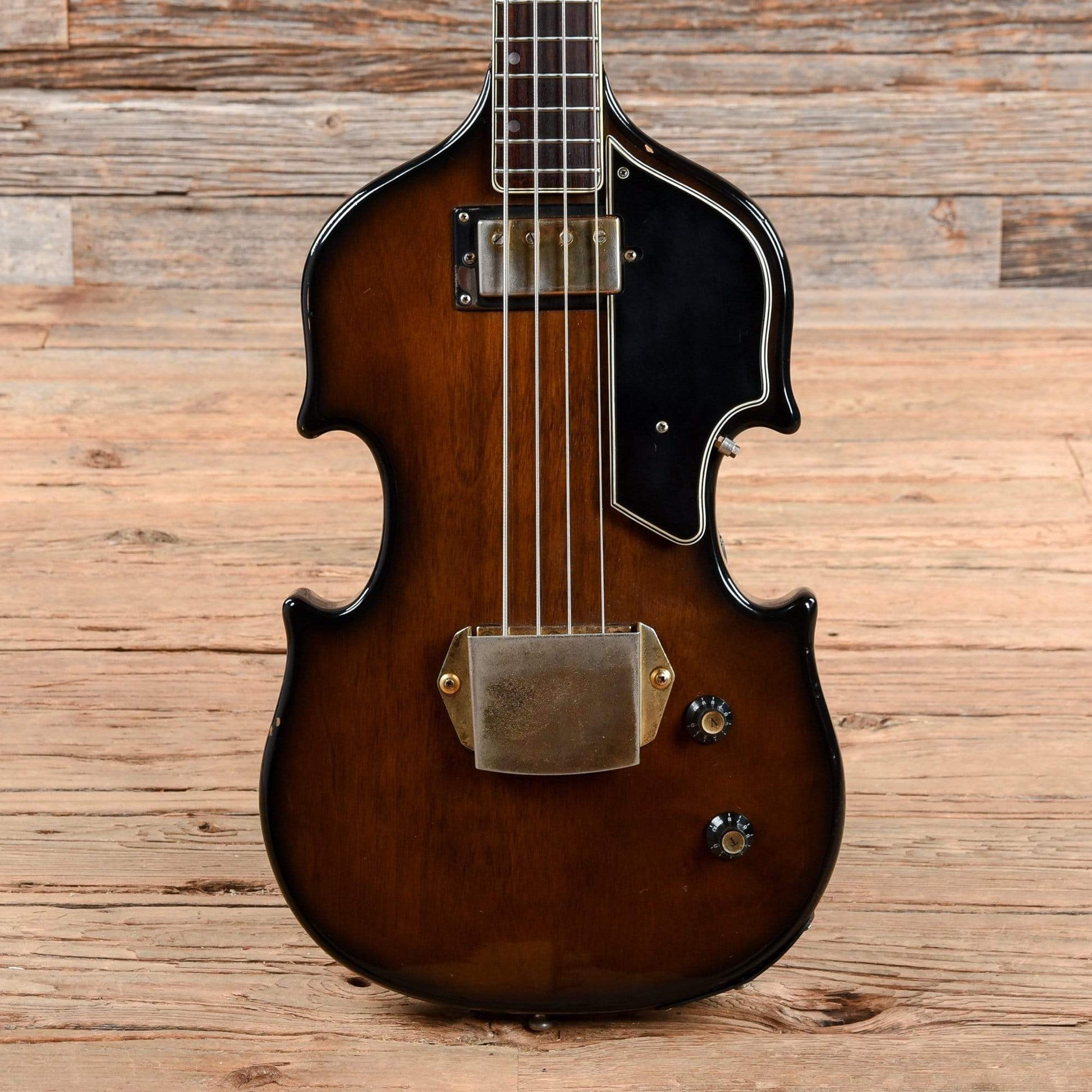 Univox U1970F Violin Bass Brown 1970s Bass Guitars / Short Scale