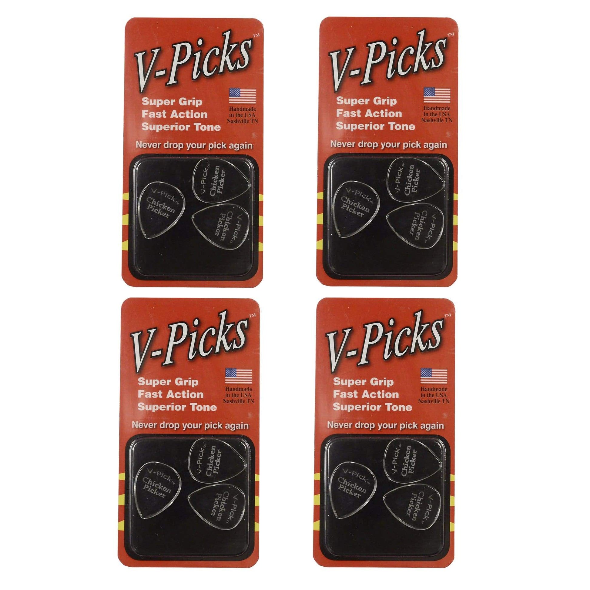 V-Pick Chicken Picker 1.5mm Picks 4 Pack (12) Bundle Accessories / Picks