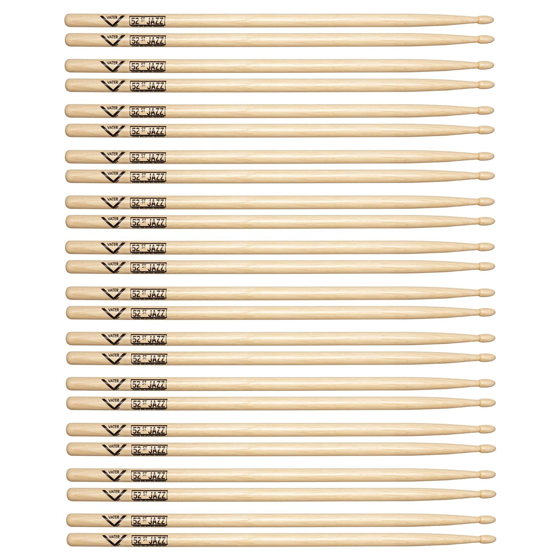 Vater 52nd St Jazz Drum Sticks (12 Pair Bundle) Drums and Percussion / Parts and Accessories / Drum Sticks and Mallets
