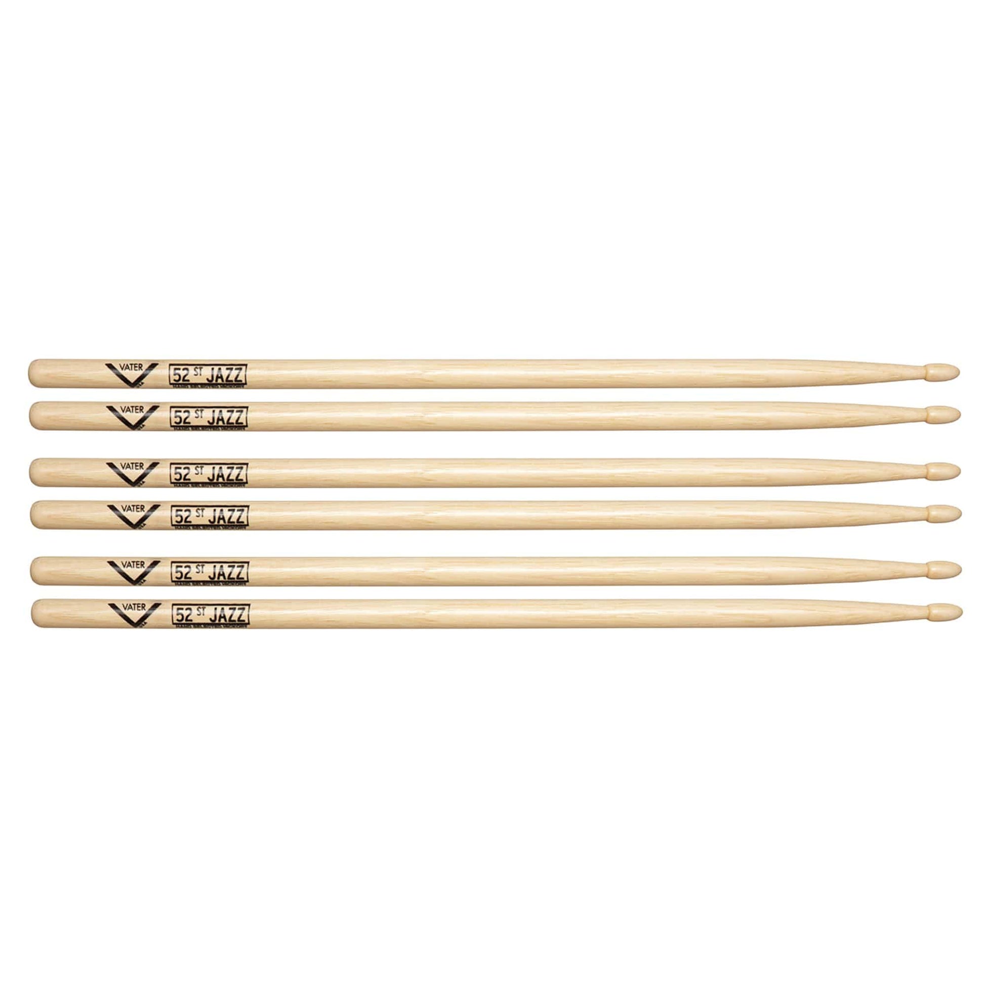 Vater 52nd St Jazz Drum Sticks (3 Pair Bundle) Drums and Percussion / Parts and Accessories / Drum Sticks and Mallets