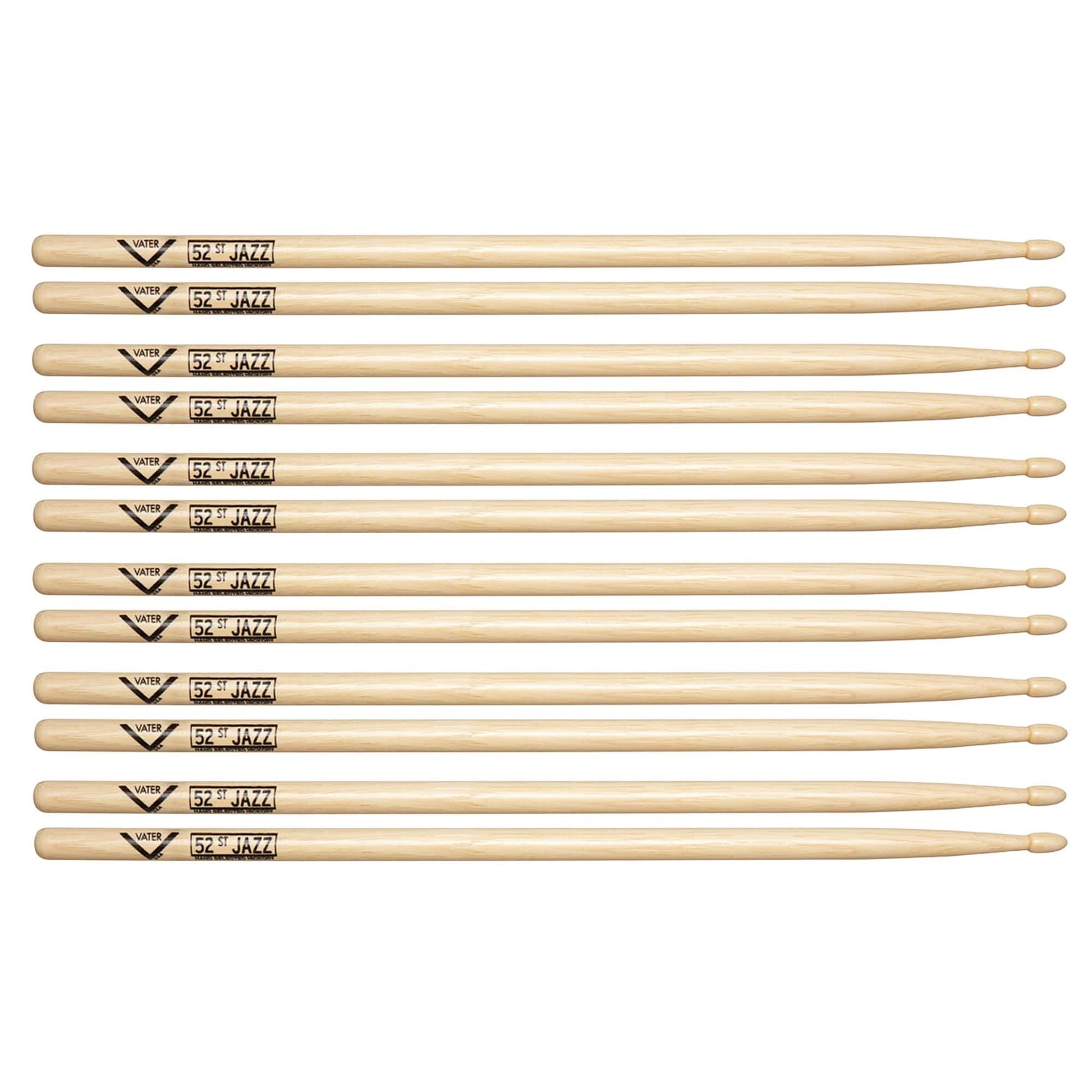 Vater 52nd St Jazz Drum Sticks (6 Pair Bundle) Drums and Percussion / Parts and Accessories / Drum Sticks and Mallets