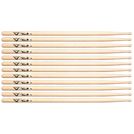 Vater 8A Sugar Maple Wood Tip Drum Sticks (6 Pair Bundle) Drums and Percussion / Parts and Accessories / Drum Sticks and Mallets