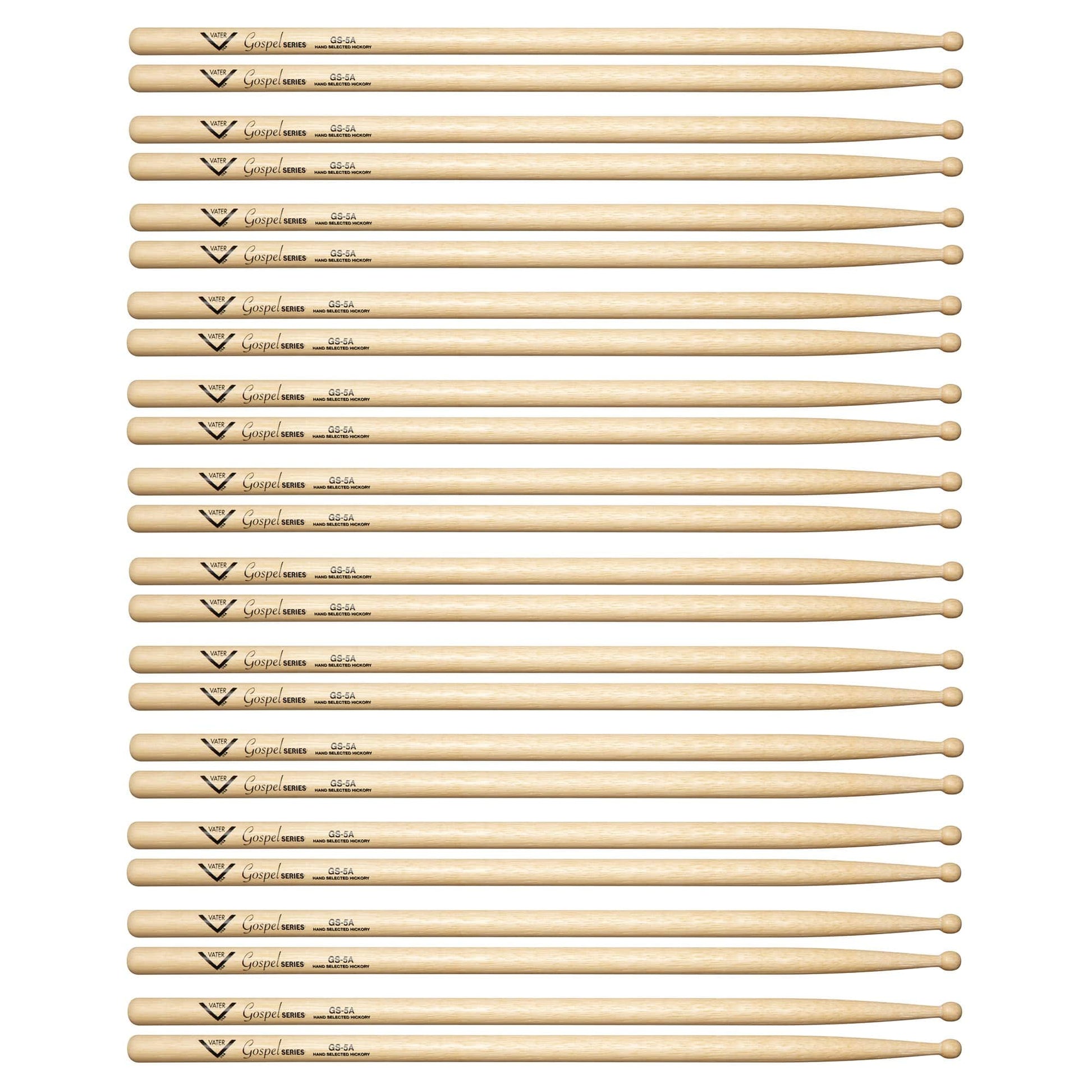 Vater Gospel 5A Wood Tip Drum Sticks (12 Pair Bundle) Drums and Percussion / Parts and Accessories / Drum Sticks and Mallets