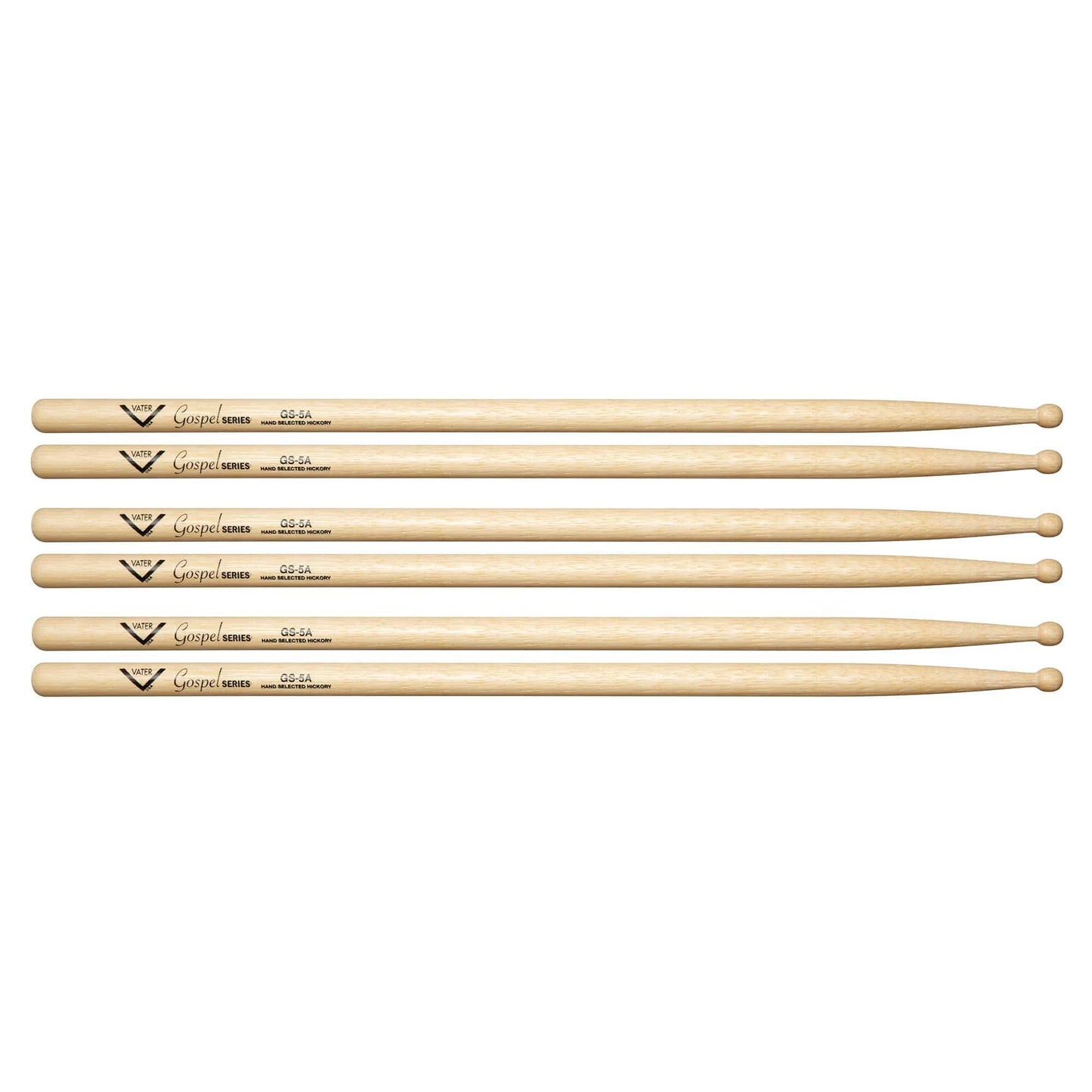 Vater Gospel 5A Wood Tip Drum Sticks (3 Pair Bundle) Drums and Percussion / Parts and Accessories / Drum Sticks and Mallets