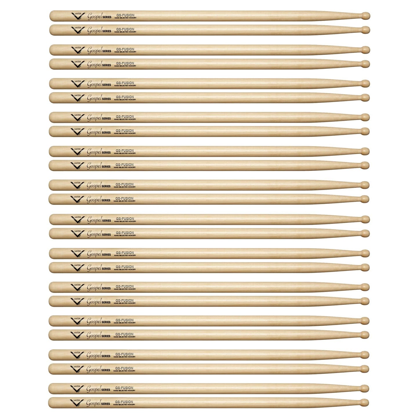 Vater Gospel Fusion Wood Tip Drum Sticks (12 Pair Bundle) Drums and Percussion / Parts and Accessories / Drum Sticks and Mallets