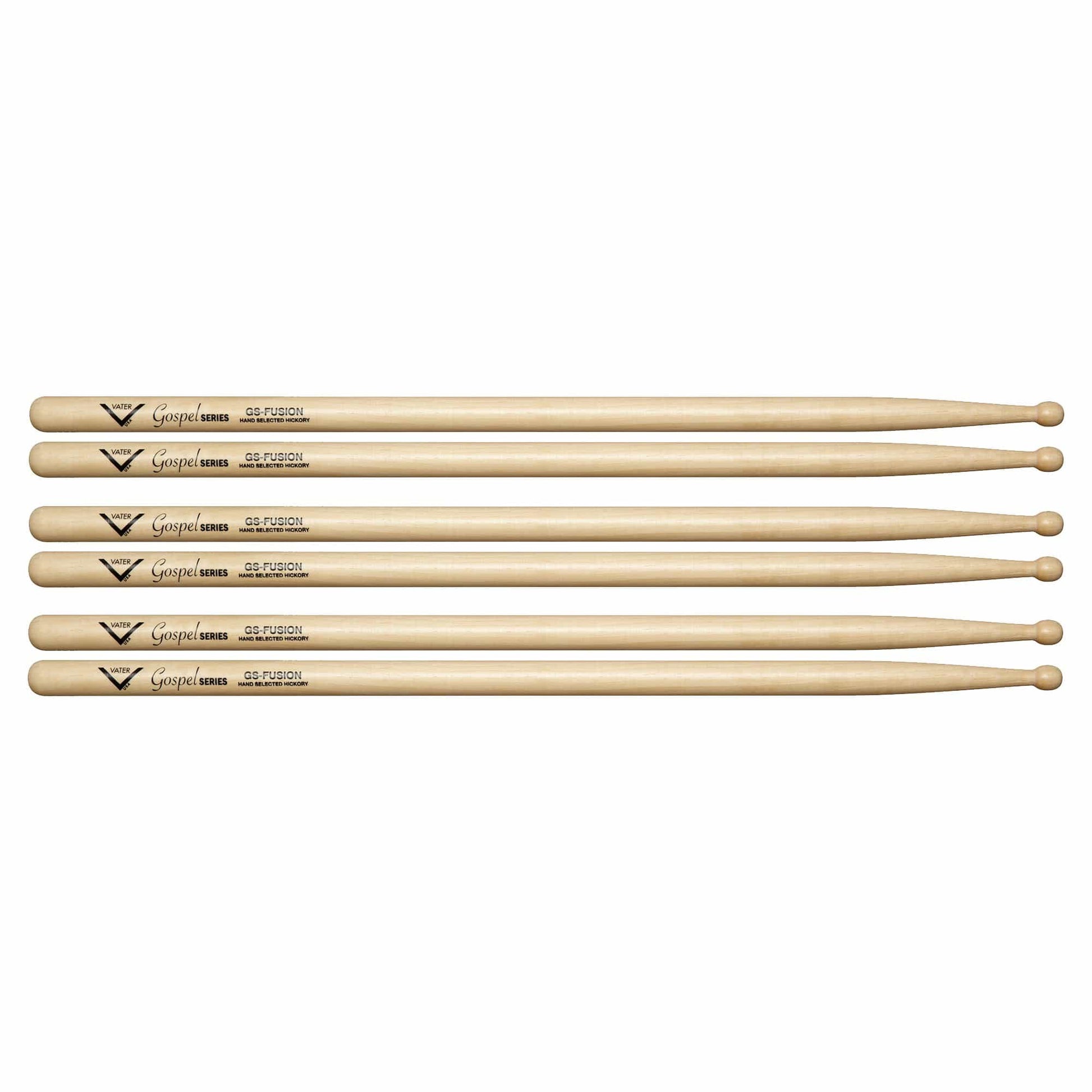 Vater Gospel Fusion Wood Tip Drum Sticks (3 Pair Bundle) Drums and Percussion / Parts and Accessories / Drum Sticks and Mallets