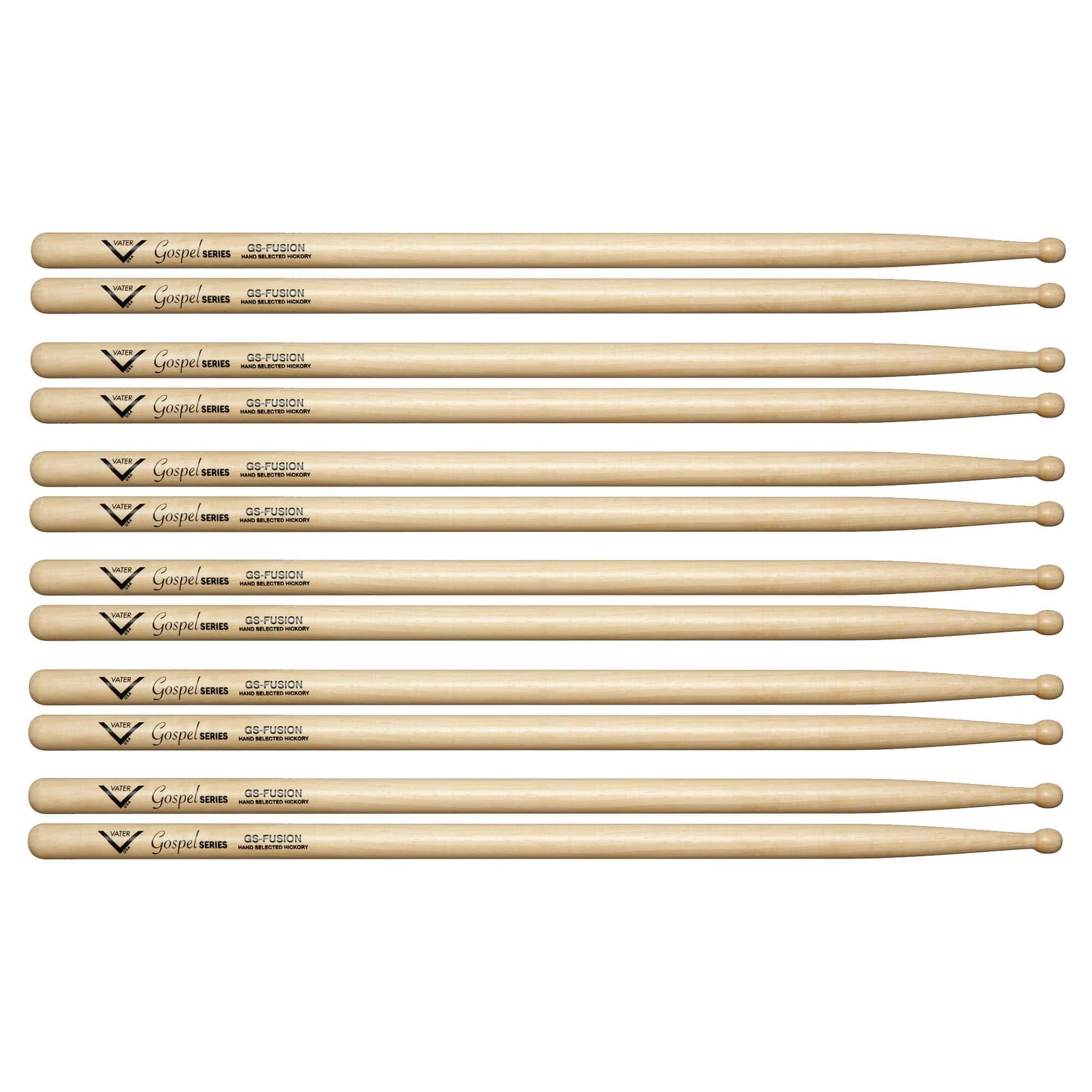 Vater Gospel Fusion Wood Tip Drum Sticks (6 Pair Bundle) Drums and Percussion / Parts and Accessories / Drum Sticks and Mallets