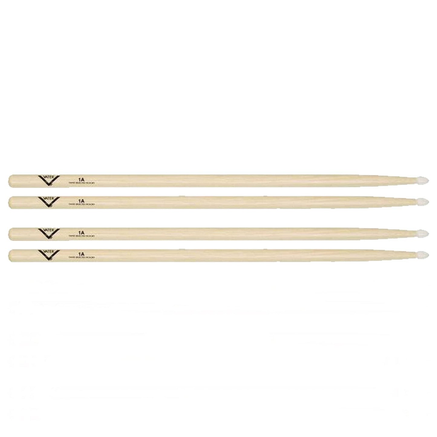 Vater Hickory 1A Nylon Tip Drum Sticks (2 Pair Bundle) Drums and Percussion / Parts and Accessories / Drum Sticks and Mallets