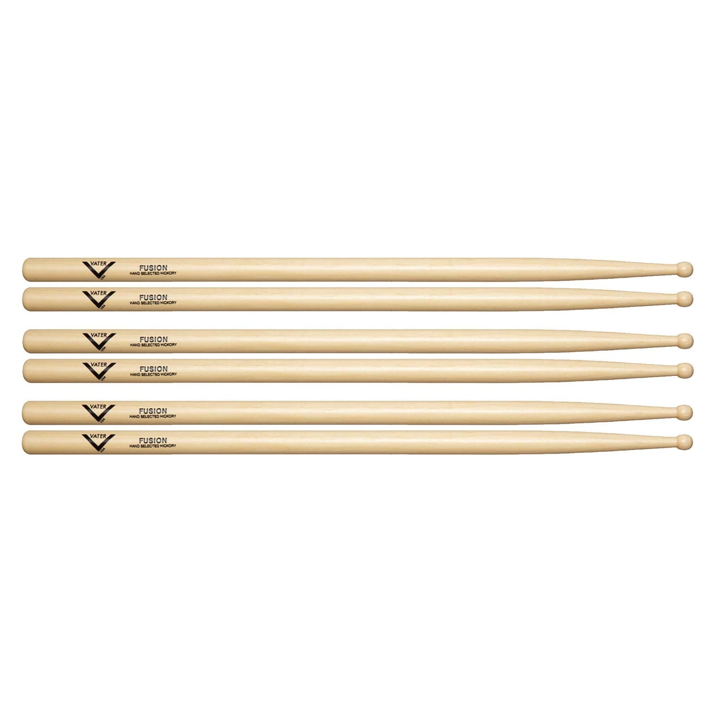 Vater Hickory Fusion Wood Tip Drum Sticks (3 Pair Bundle) Drums and Percussion / Parts and Accessories / Drum Sticks and Mallets