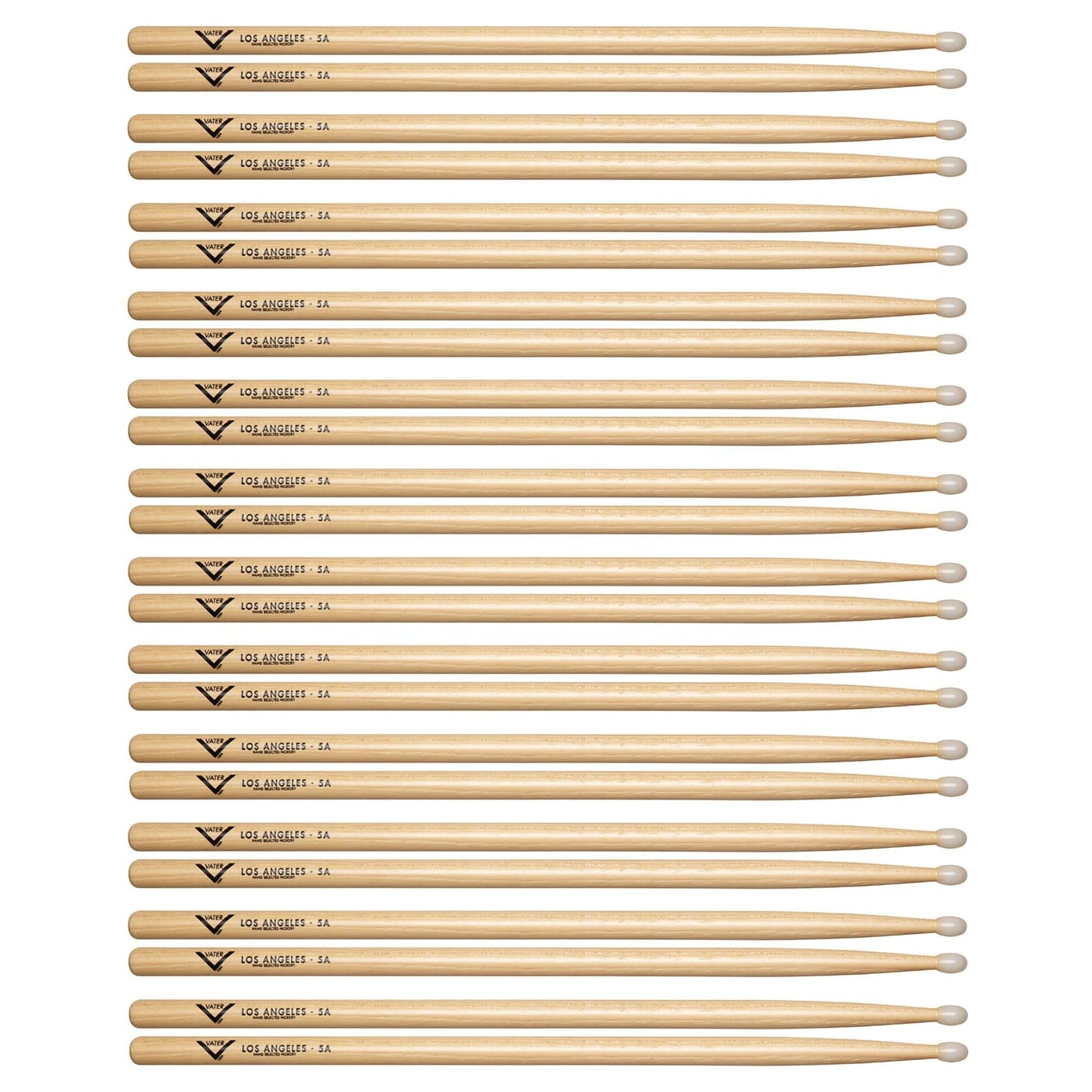 Vater Hickory Los Angeles 5A Nylon Tip Drum Sticks (12 Pair Bundle) Drums and Percussion / Parts and Accessories / Drum Sticks and Mallets