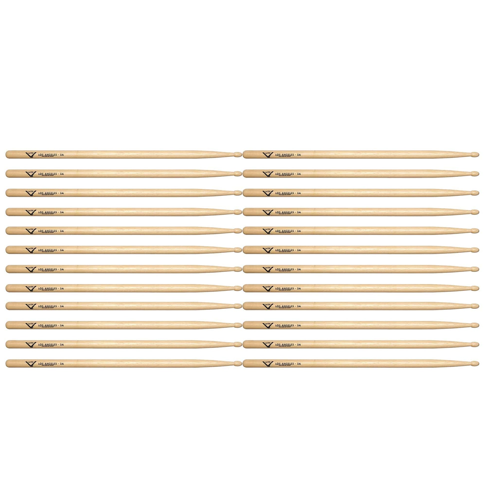 Vater Hickory Los Angeles 5A Wood Tip Drum Sticks (12 Pair Bundle) Drums and Percussion / Parts and Accessories / Drum Sticks and Mallets