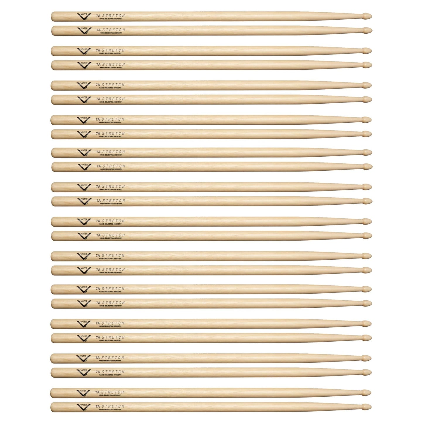 Vater Hickory Stretch 7A Drum Sticks (12 Pair Bundle) Drums and Percussion / Parts and Accessories / Drum Sticks and Mallets