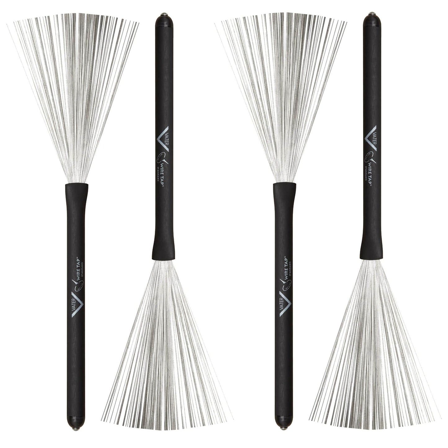 Vater Wire Tap Standard Brushes (2 Pair Bundle) Drums and Percussion / Parts and Accessories / Drum Sticks and Mallets