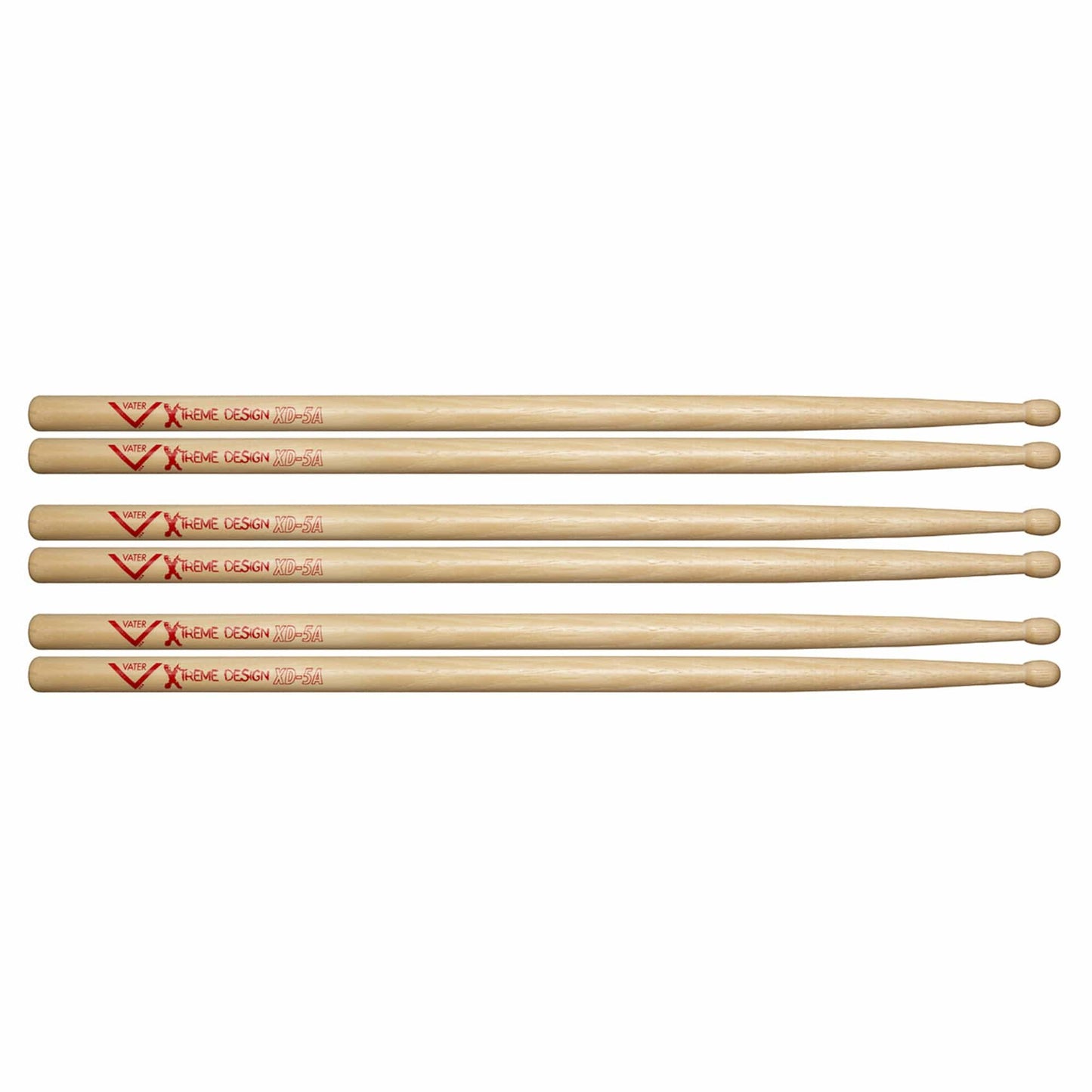 Vater Xtreme Design 5A Wood Tip Drum Sticks (3 Pair Bundle) Drums and Percussion / Parts and Accessories / Drum Sticks and Mallets