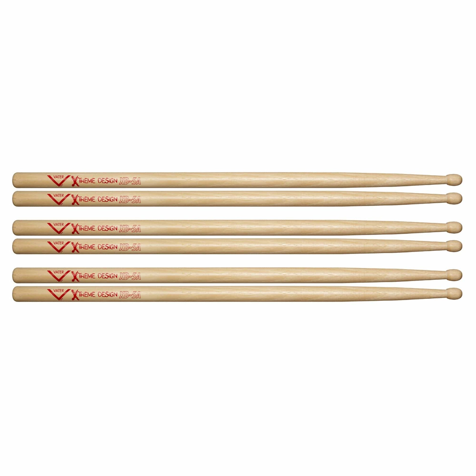 Vater Xtreme Design 5A Wood Tip Drum Sticks (3 Pair Bundle) Drums and Percussion / Parts and Accessories / Drum Sticks and Mallets