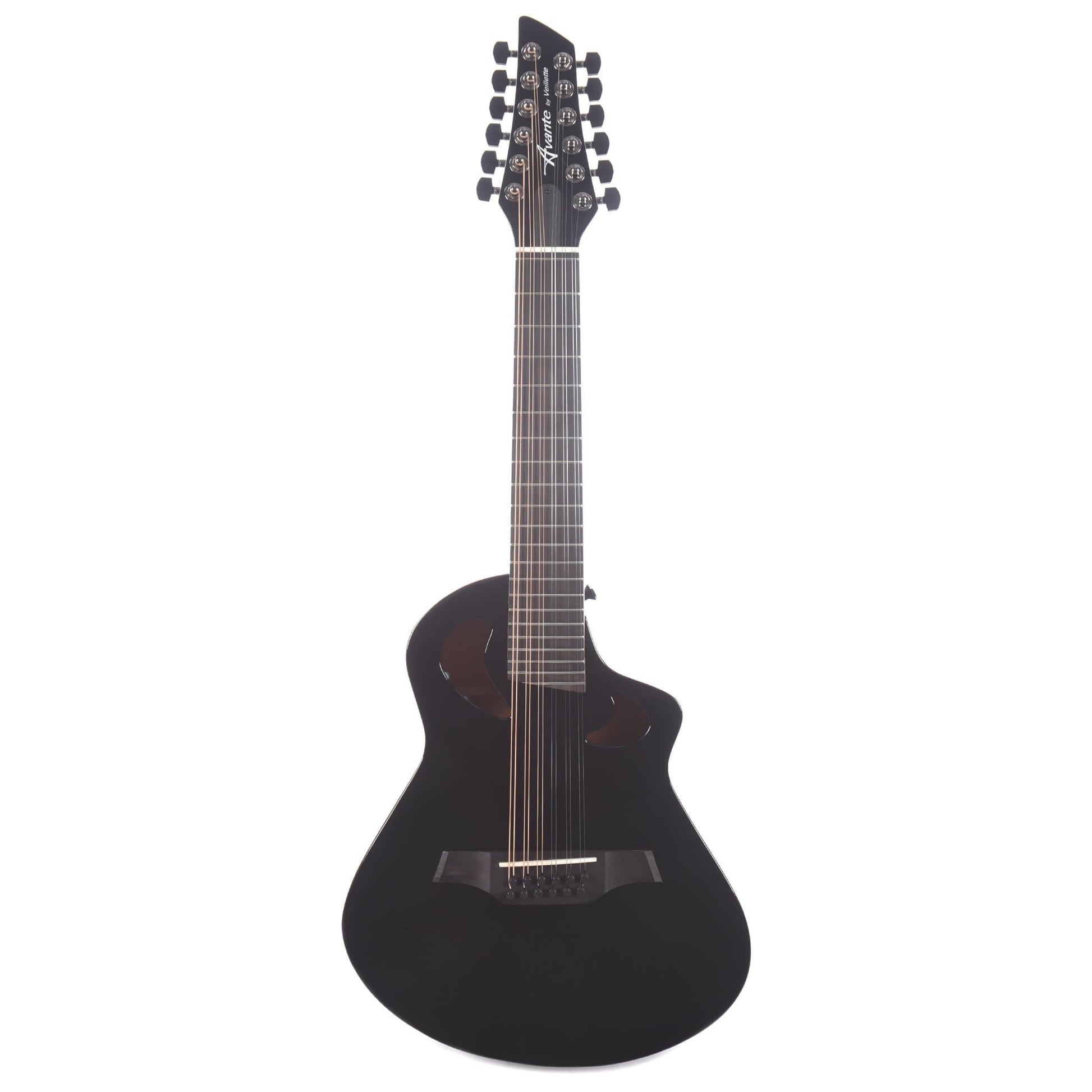 Veillette Avante Series Gryphon 18.5" Scale D-Tuned 12-String Acoustic-Electric Black Acoustic Guitars / 12-String
