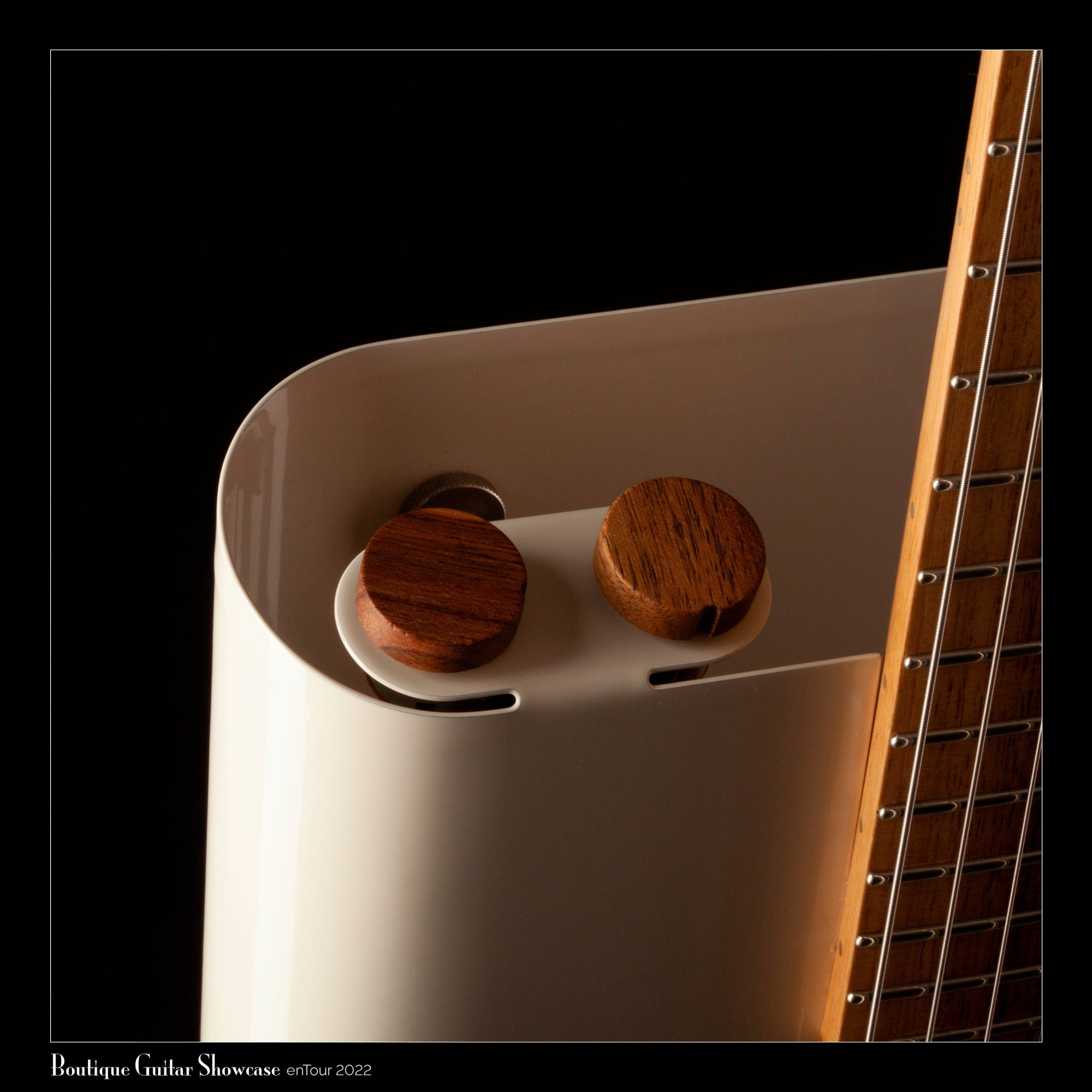 Verso Cosmo White Powder Coated w/German Walnut Neck – Chicago Music ...