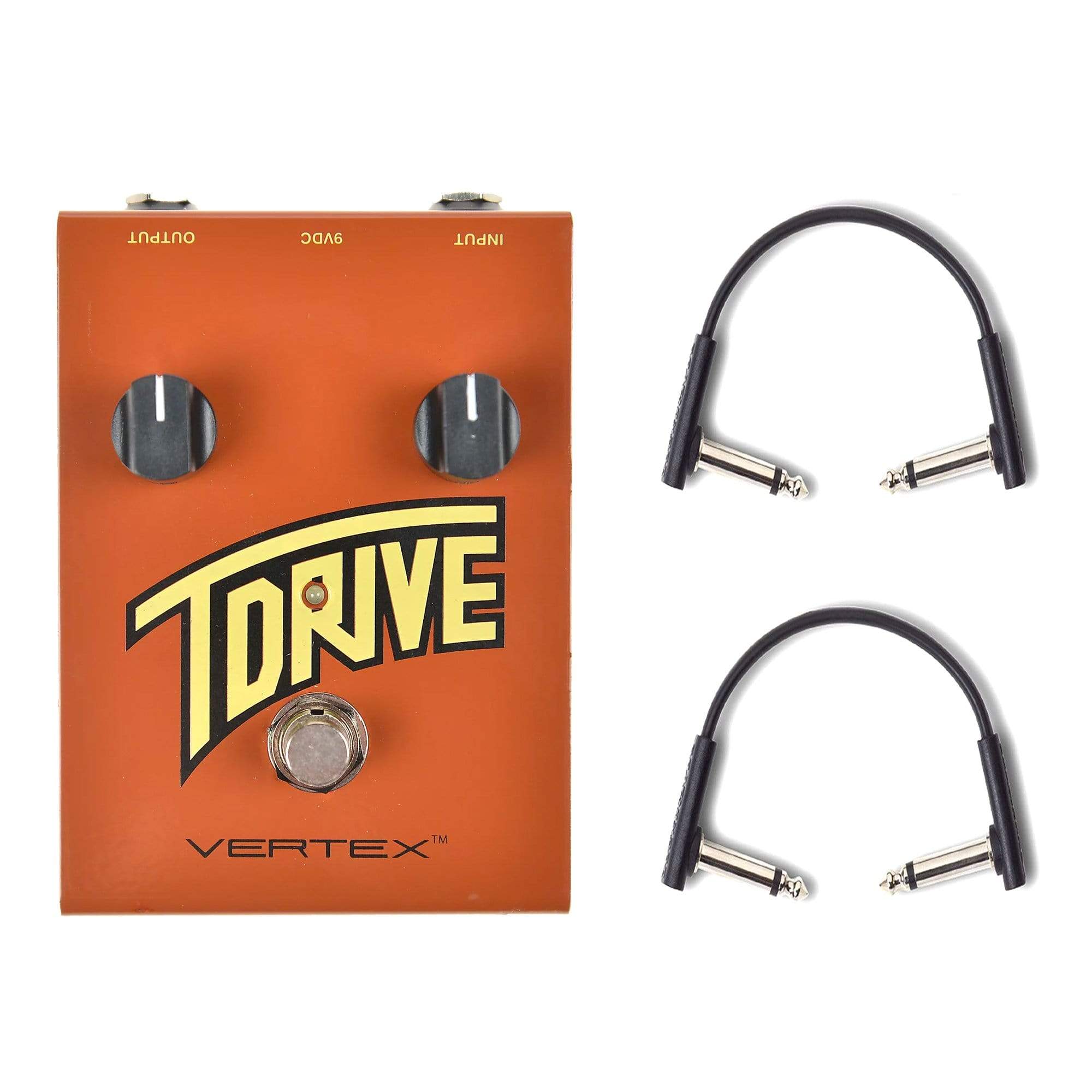 Vertex T Drive Overdrive / Distortion w/RockBoard Flat Patch Cables Bundle Effects and Pedals / Overdrive and Boost