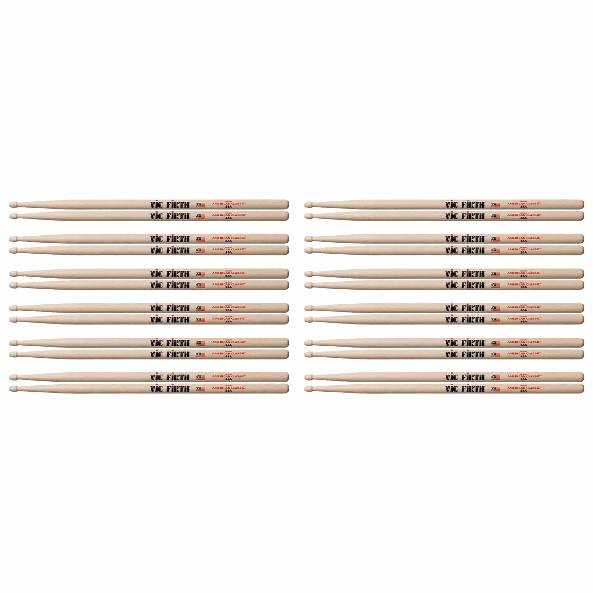 Vic Firth 55A Wood Tip Drum Sticks (12 Pair Bundle) Drums and Percussion / Parts and Accessories / Drum Sticks and Mallets
