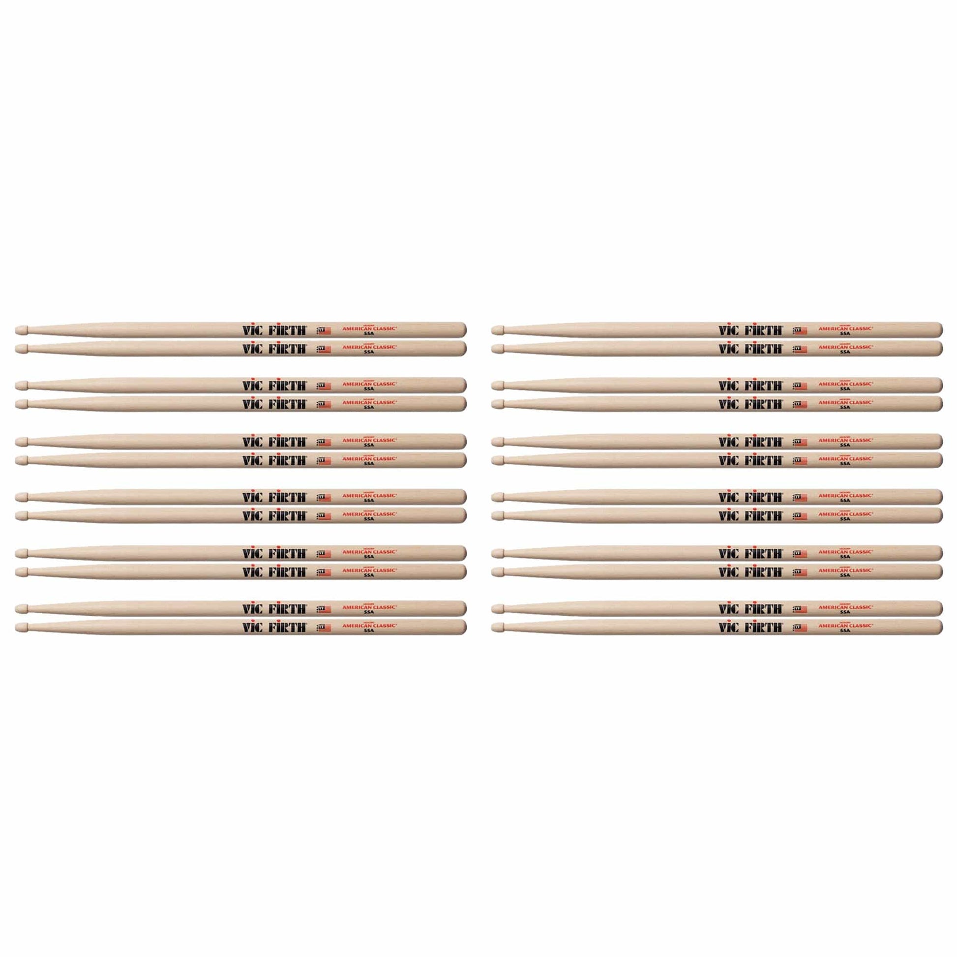 Vic Firth 55A Wood Tip Drum Sticks (12 Pair Bundle) Drums and Percussion / Parts and Accessories / Drum Sticks and Mallets