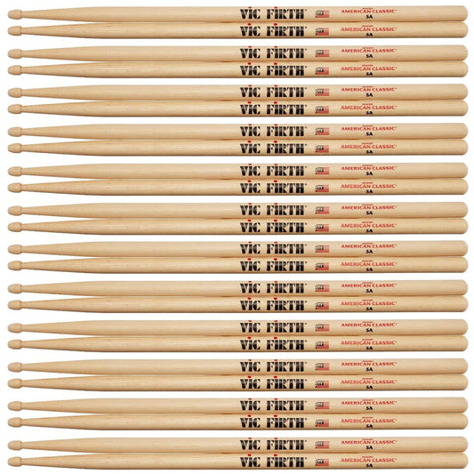 Vic Firth 5A Wood Tip Drum Sticks (12 Pair Bundle) Drums and Percussion / Parts and Accessories / Drum Sticks and Mallets