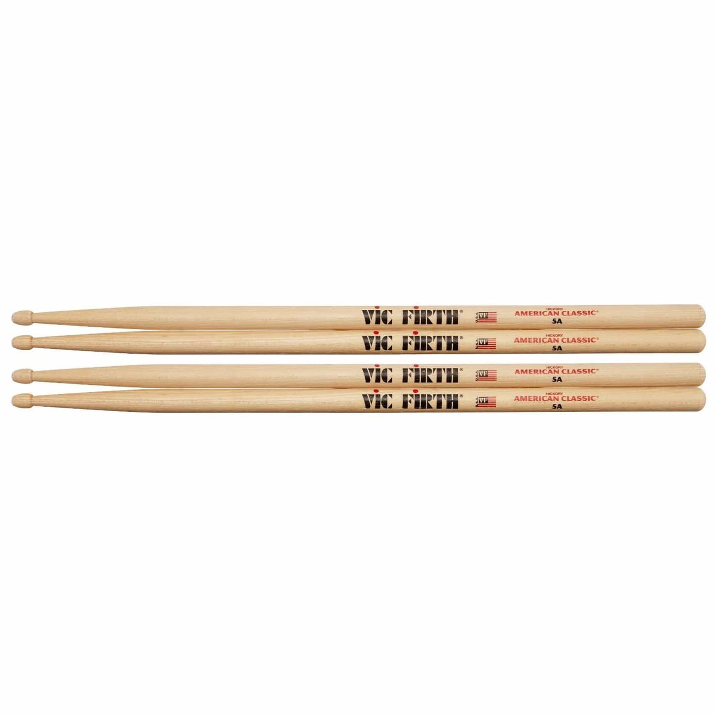 Vic Firth 5A Wood Tip Drum Sticks (2 Pair Bundle) Drums and Percussion / Parts and Accessories / Drum Sticks and Mallets