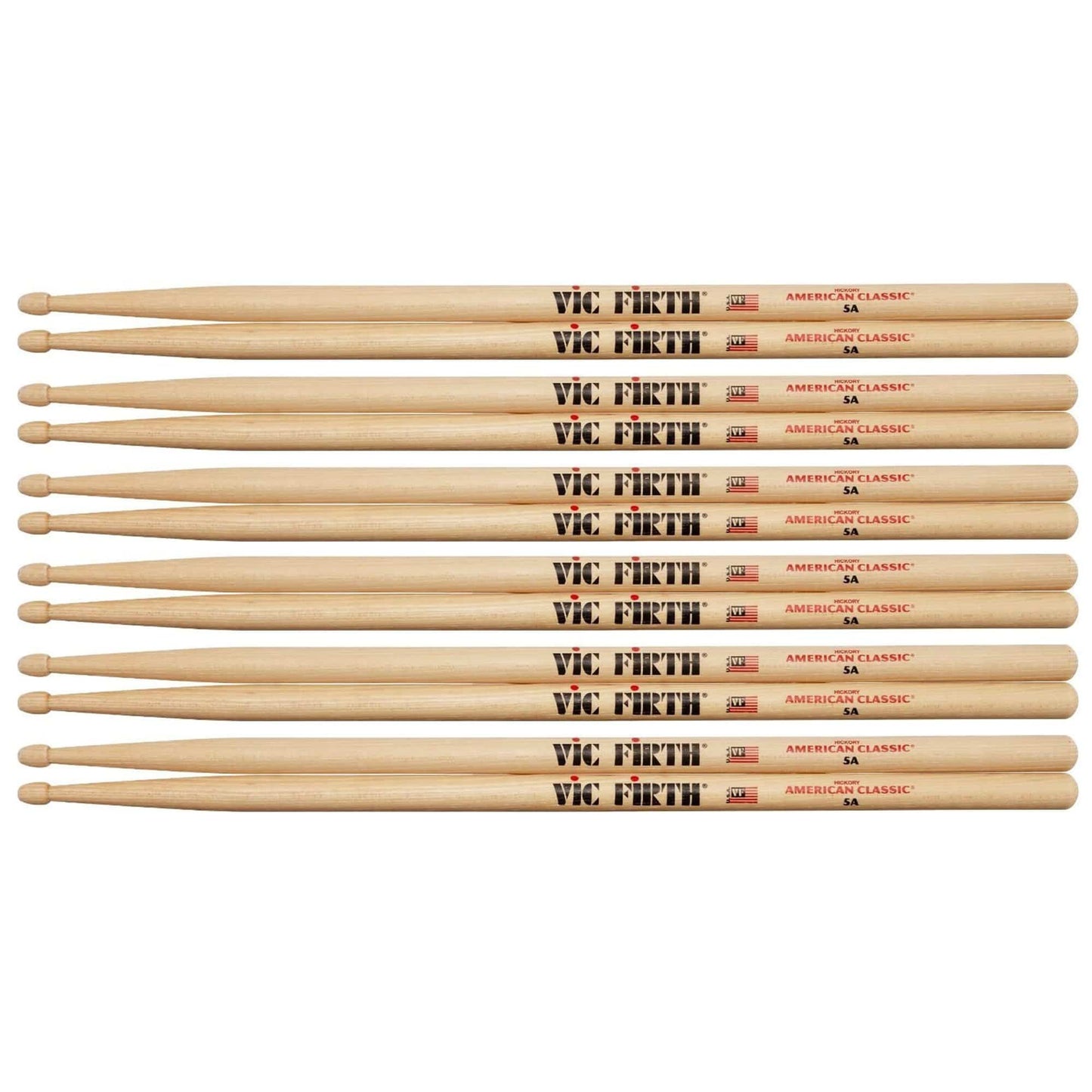 Vic Firth 5A Wood Tip Drum Sticks (6 Pair Bundle) Drums and Percussion / Parts and Accessories / Drum Sticks and Mallets