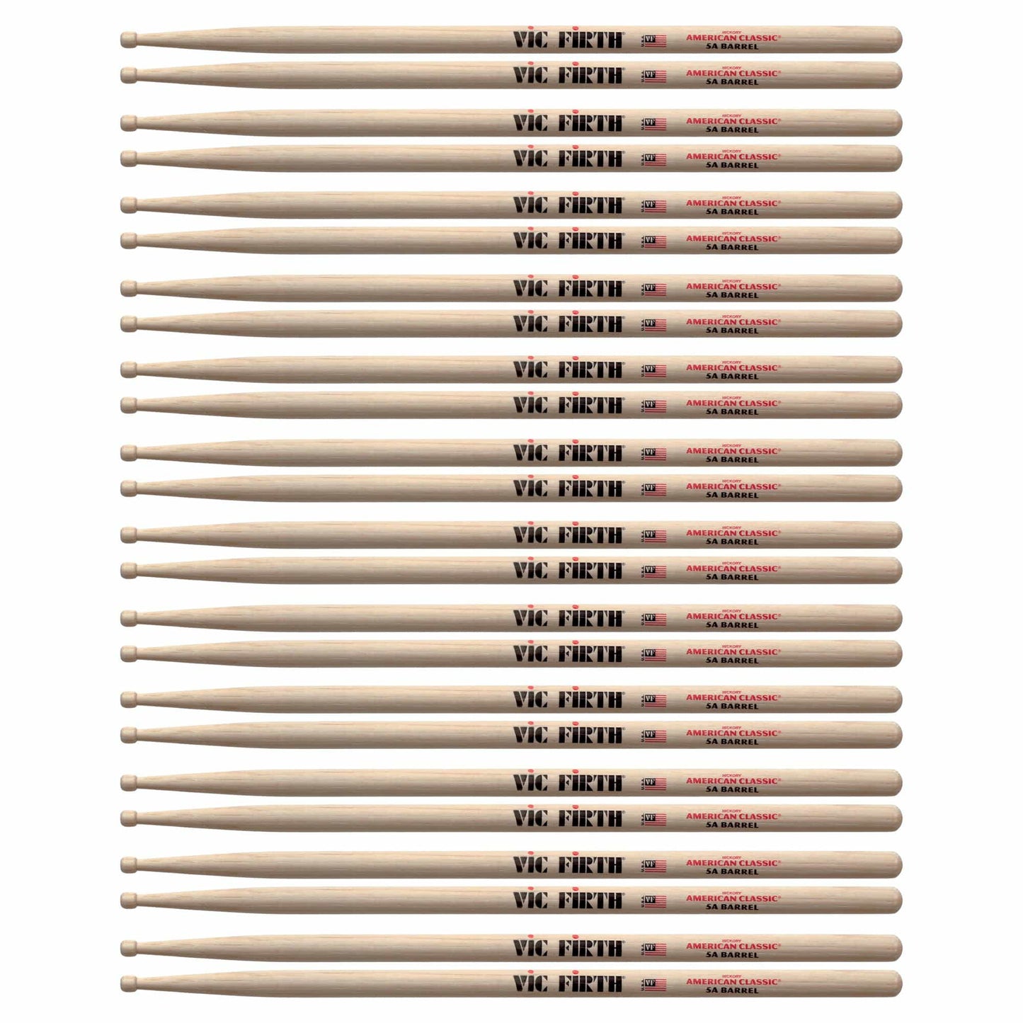 Vic Firth American Classic 5A Barrel Drum Sticks (12 Pair Bundle) Drums and Percussion / Parts and Accessories / Drum Sticks and Mallets