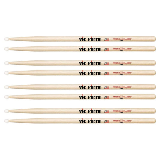 Vic Firth American Classic 5A Nylon Tip Drum Sticks (3 Pair Bundle + 1 Free) Drums and Percussion / Parts and Accessories / Drum Sticks and Mallets