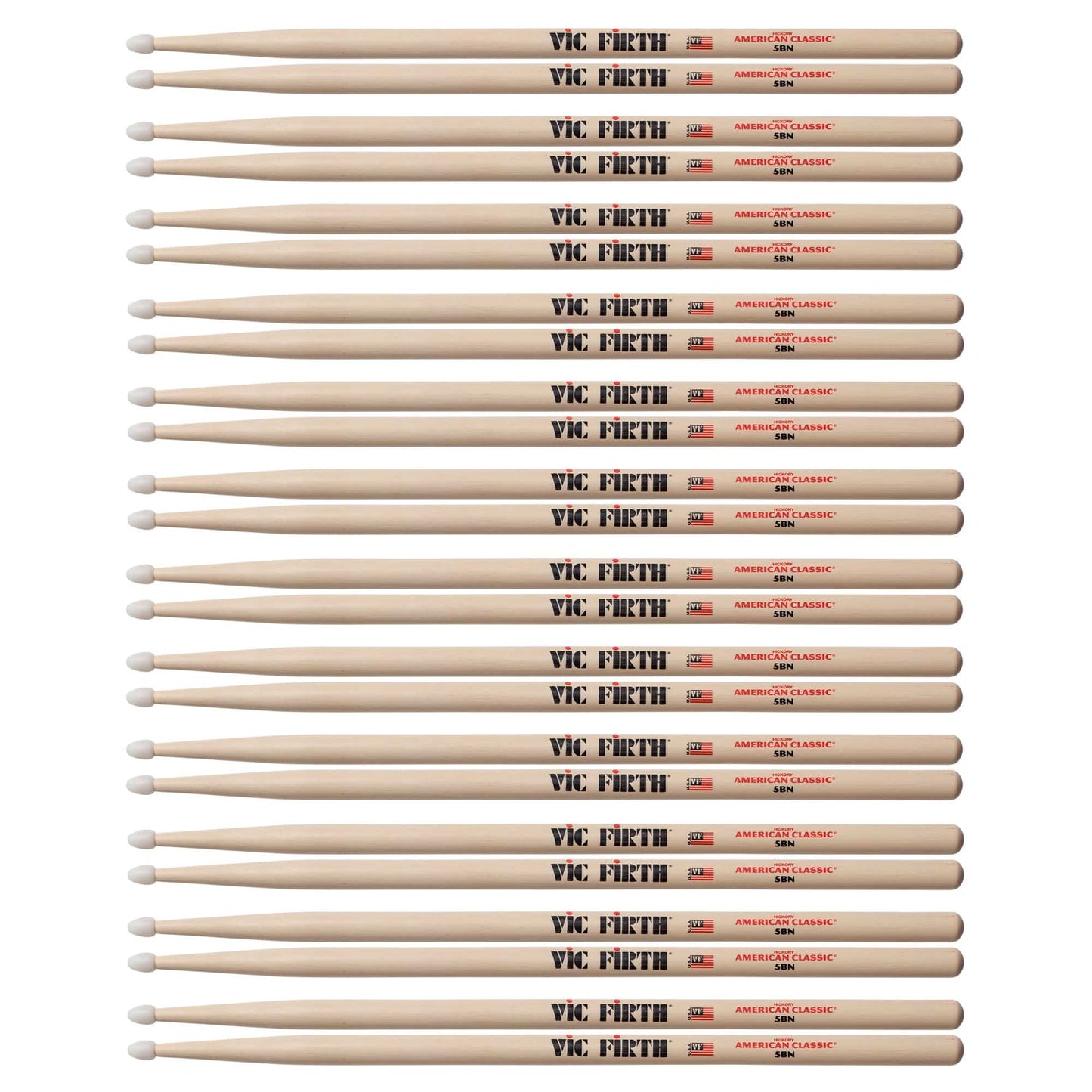 Vic Firth American Classic 5B Nylon Tip Drum Sticks (12 Pair Bundle) Drums and Percussion / Parts and Accessories / Drum Sticks and Mallets