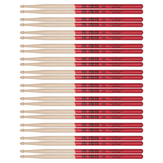 Vic Firth American Classic 5B Vic Grip Wood Tip Drum Sticks (12 Pair Bundle) Drums and Percussion / Parts and Accessories / Drum Sticks and Mallets