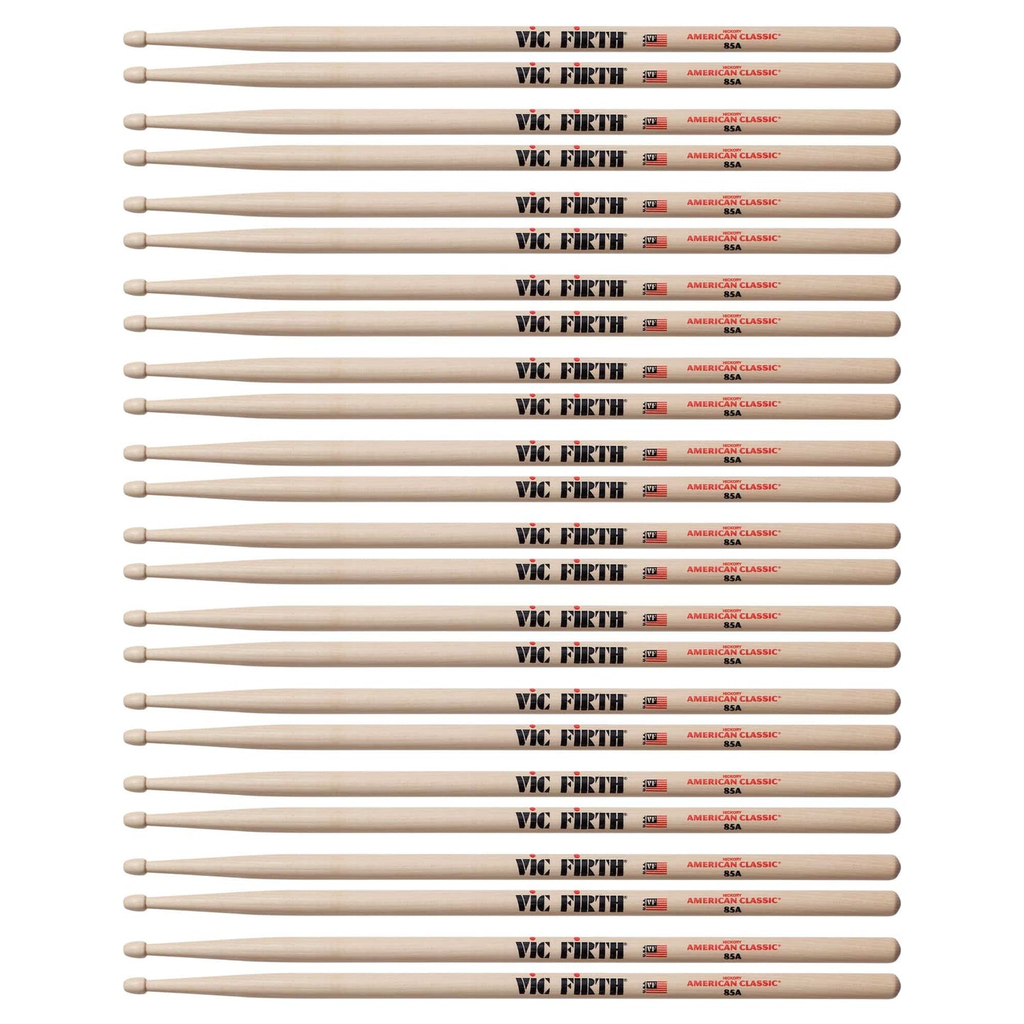 Vic Firth American Classic 85A Wood Tip Drum Sticks (12 Pair Bundle) Drums and Percussion / Parts and Accessories / Drum Sticks and Mallets