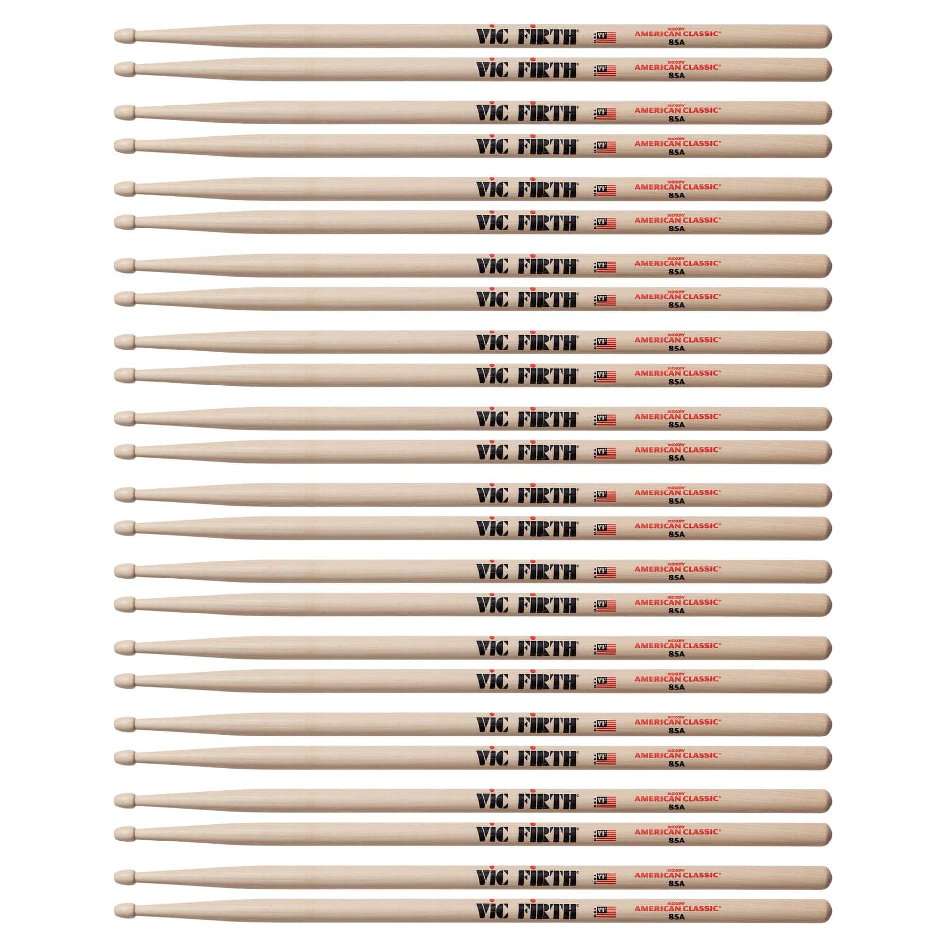 Vic Firth American Classic 85A Wood Tip Drum Sticks (12 Pair Bundle) Drums and Percussion / Parts and Accessories / Drum Sticks and Mallets