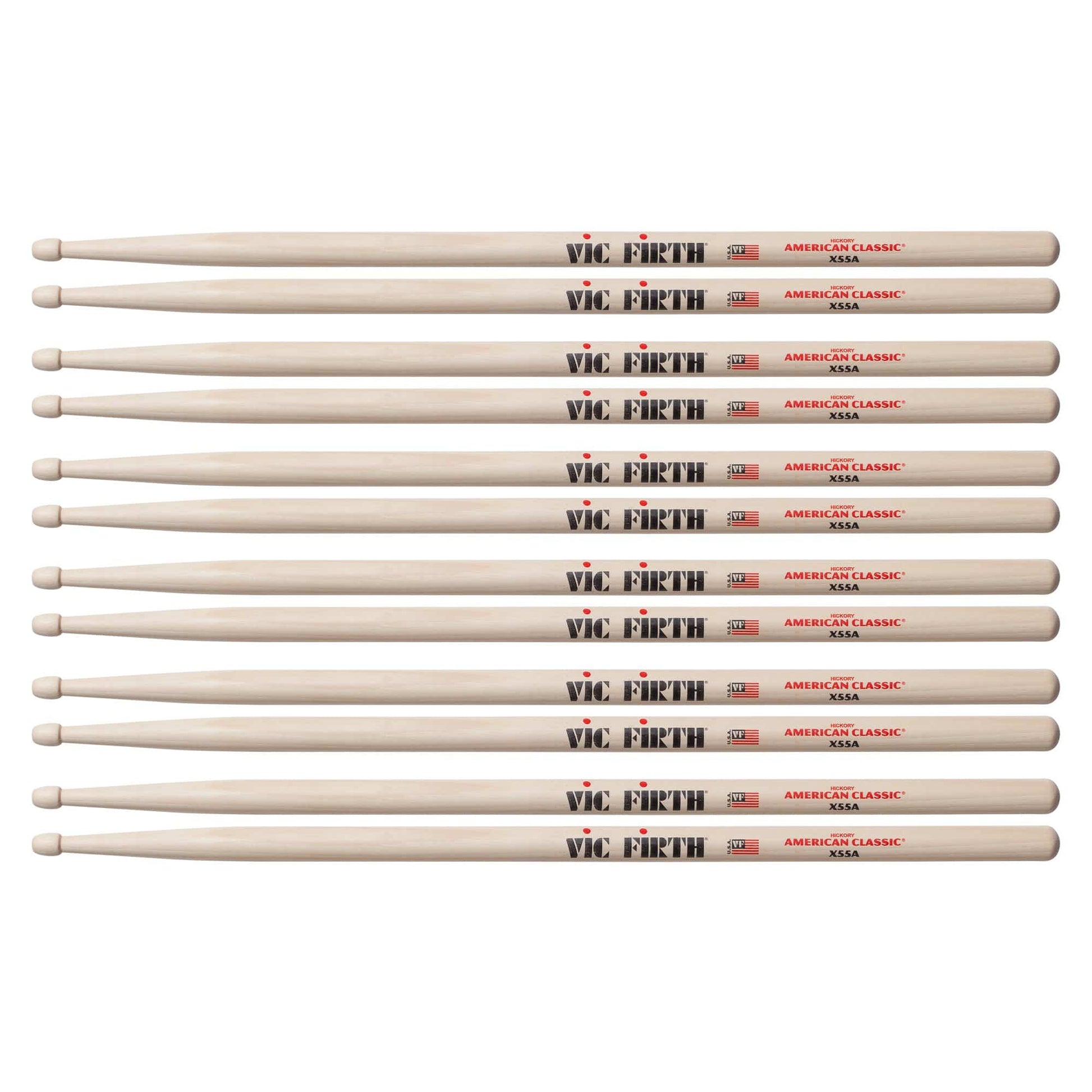 Vic Firth American Classic Extreme 55A Wood Tip Drum Sticks (6 Pair Bundle) Drums and Percussion / Parts and Accessories / Drum Sticks and Mallets