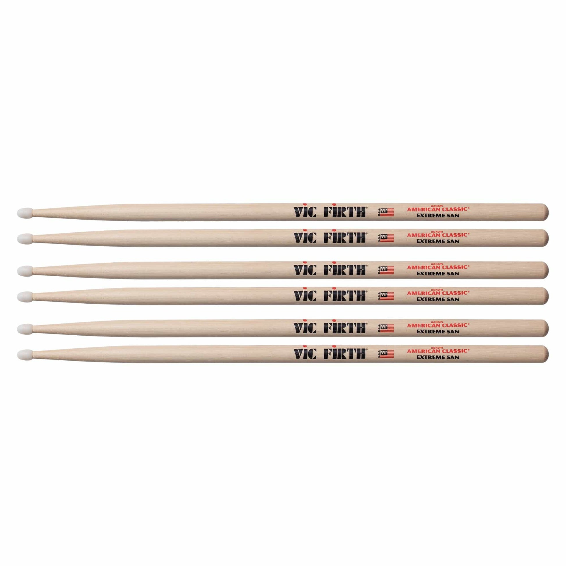 Vic Firth American Classic Extreme 5A Nylon Tip Drum Sticks (3 Pair Bundle) Drums and Percussion / Parts and Accessories / Drum Sticks and Mallets